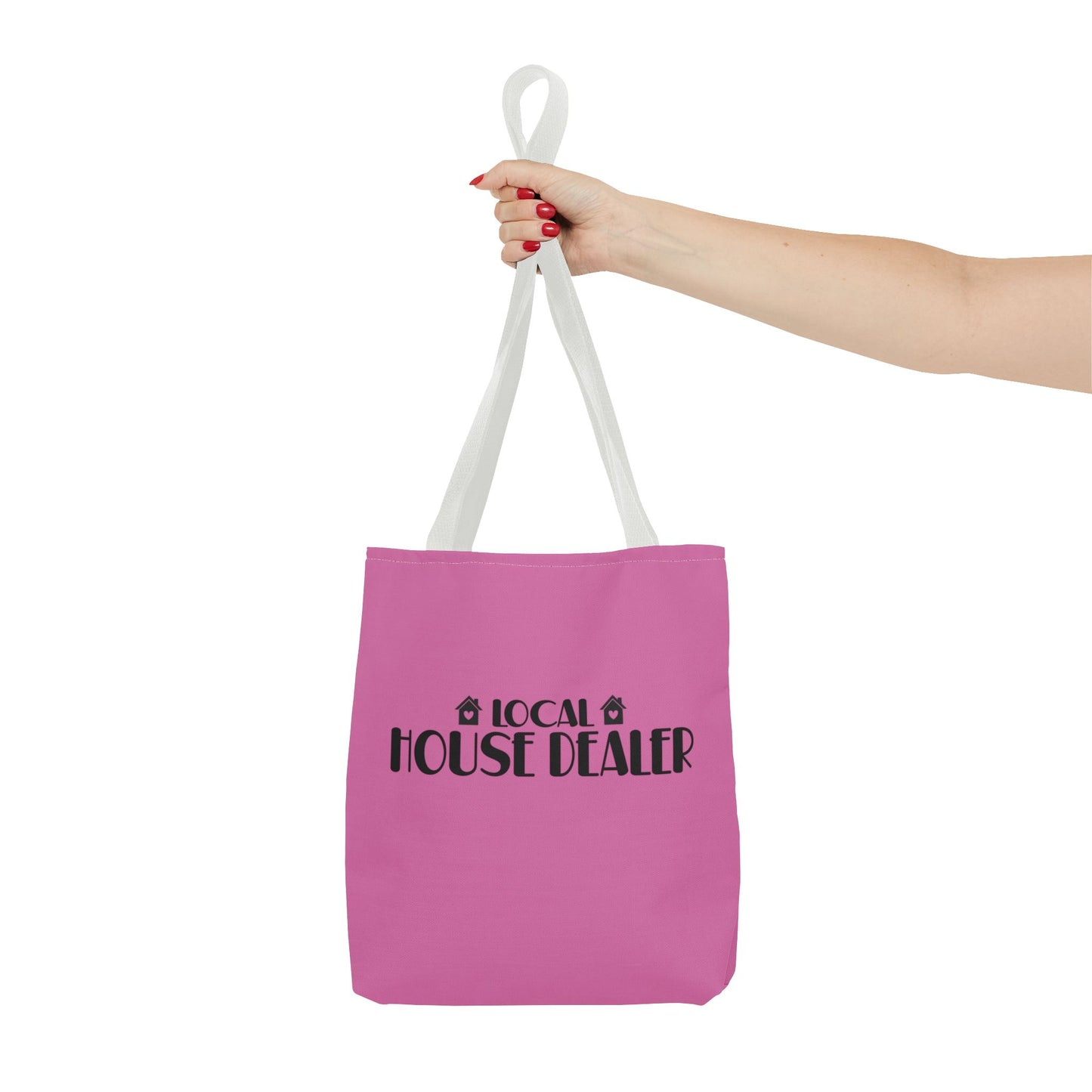 Local House Dealer Real Estate Investor Two-Sided Pink Tote Bag with Custom Phone Number