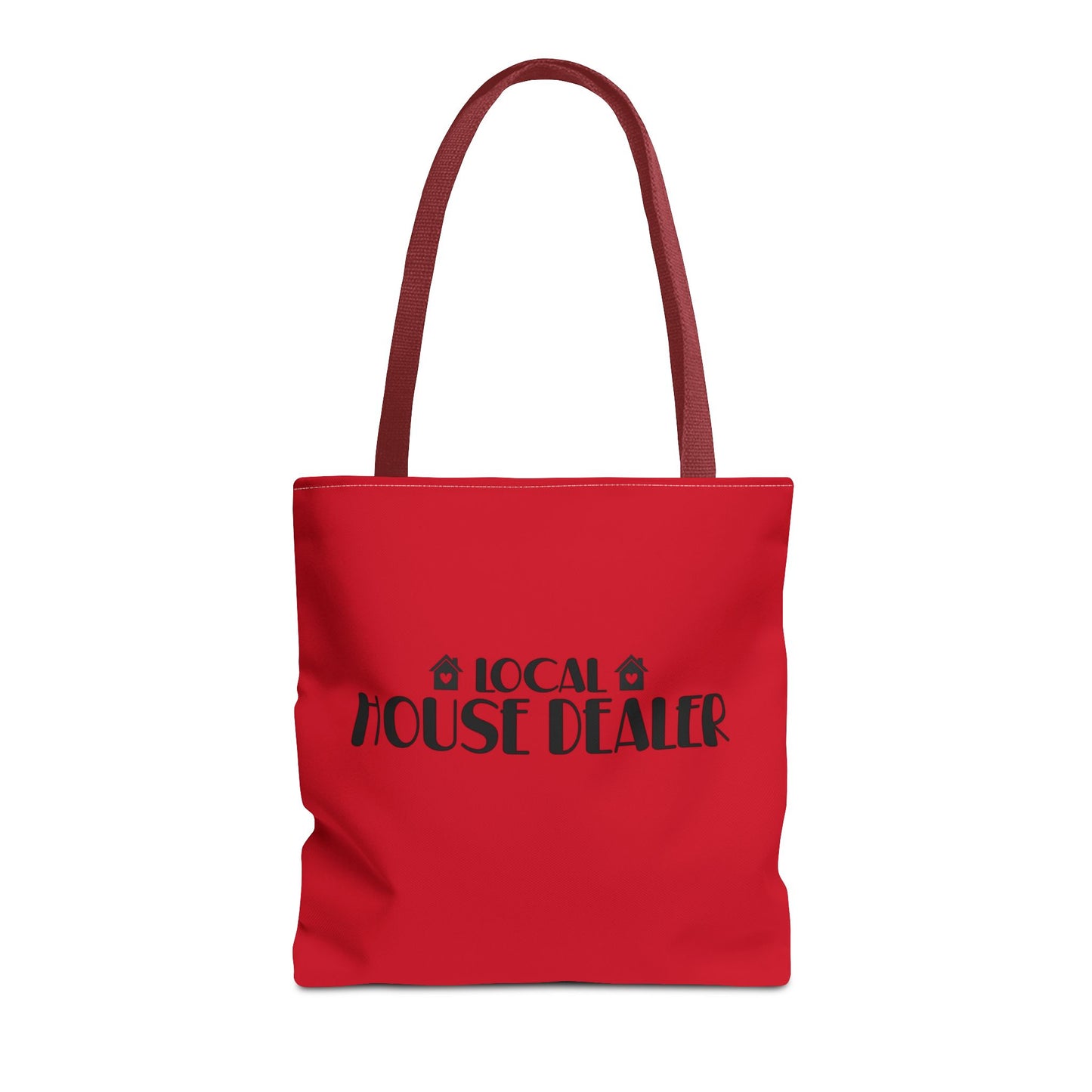 Local House Dealer Real Estate Investor Two-Sided Red Tote Bag with Custom Phone Number