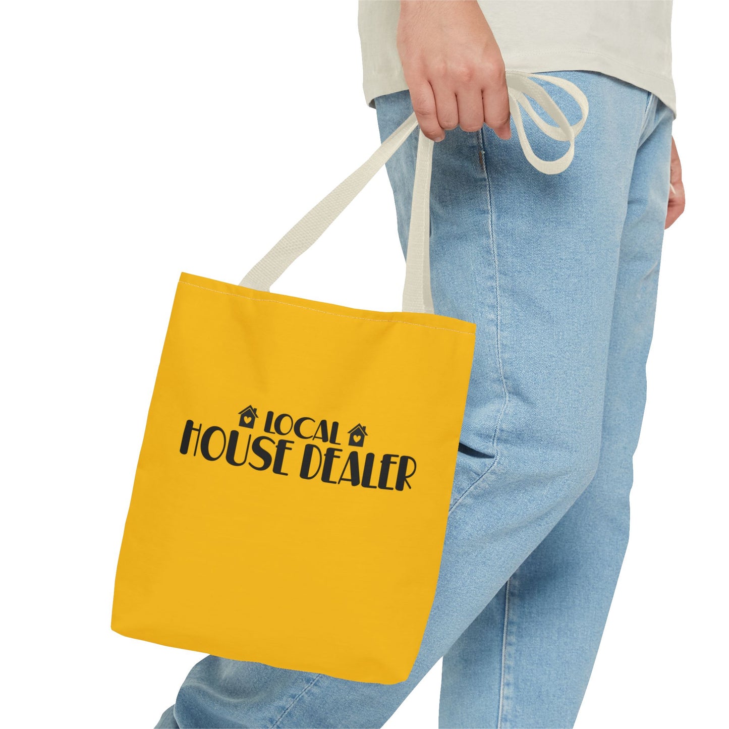 Local House Dealer Real Estate Investor Two-Sided Yellow Tote Bag with Custom Phone Number