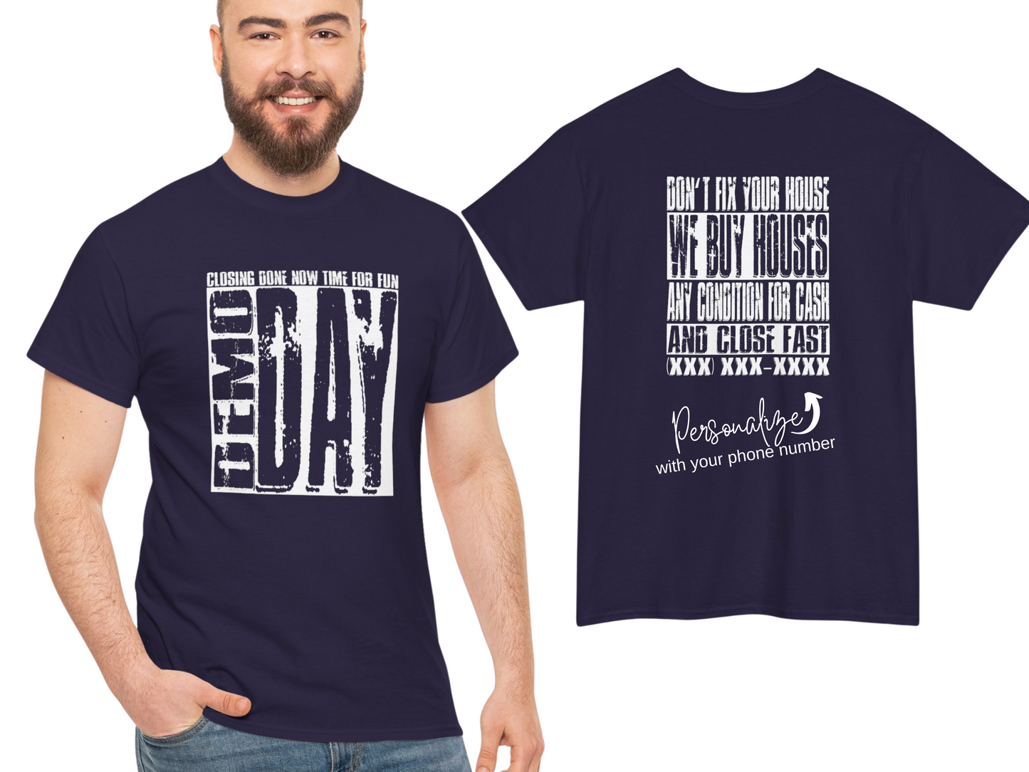 Demo Day - Closing Done Now Time for Fun Lead Generation Unisex Heavy Cotton Tee