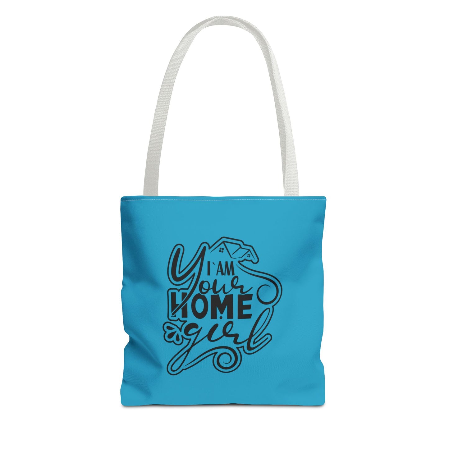 I'm Your Home Girl Real Estate Investor Two-Sided Aquamarine Blue Tote Bag with Custom Phone Number