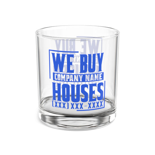 We Buy Houses Real Estate Investor Rocks Glass, 10oz