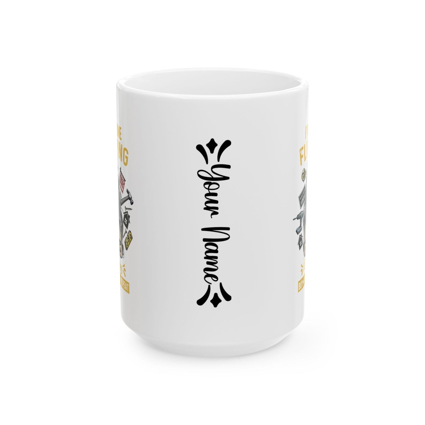 I've Gone Flipping Crazy Real Estate Investing Messy Bun Ceramic Mug, (11oz, 15oz) For Flippers and Wholesalers