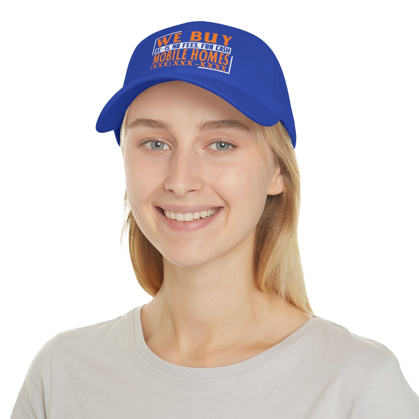 We Buy Mobile Homes Low Profile Baseball Cap