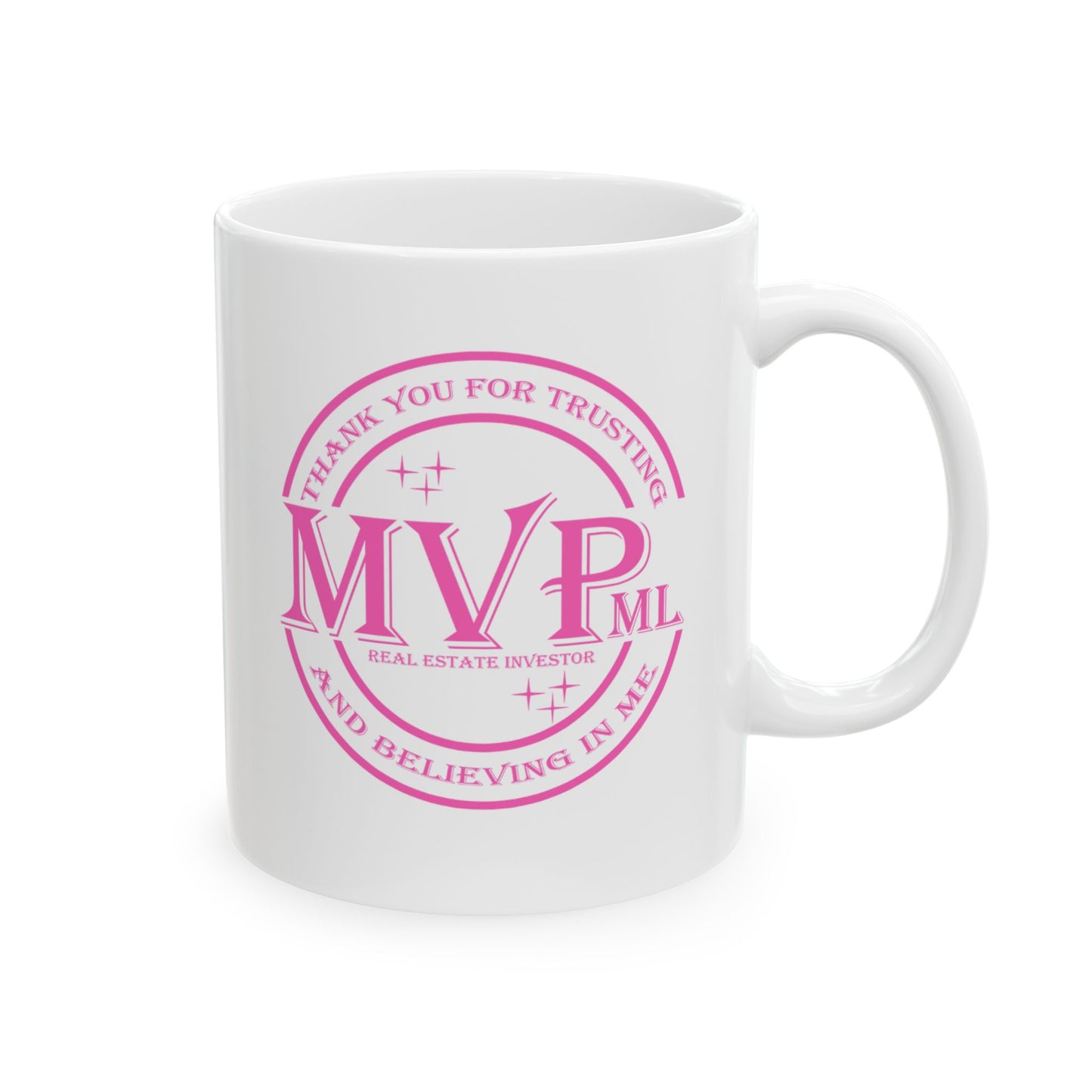 Most Valuable MVPml (Private Money Lender) Real Estate Investor Personalized Ceramic Mug Gift, (11oz, 15oz) for Appreciation and Thank You Gift