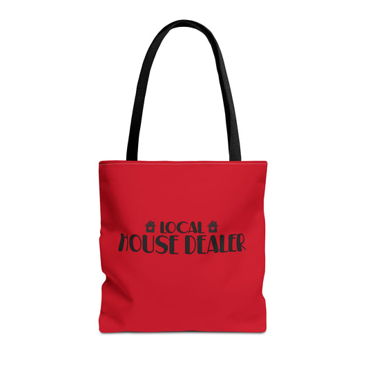 Local House Dealer Real Estate Investor Two-Sided Red Tote Bag with Custom Phone Number