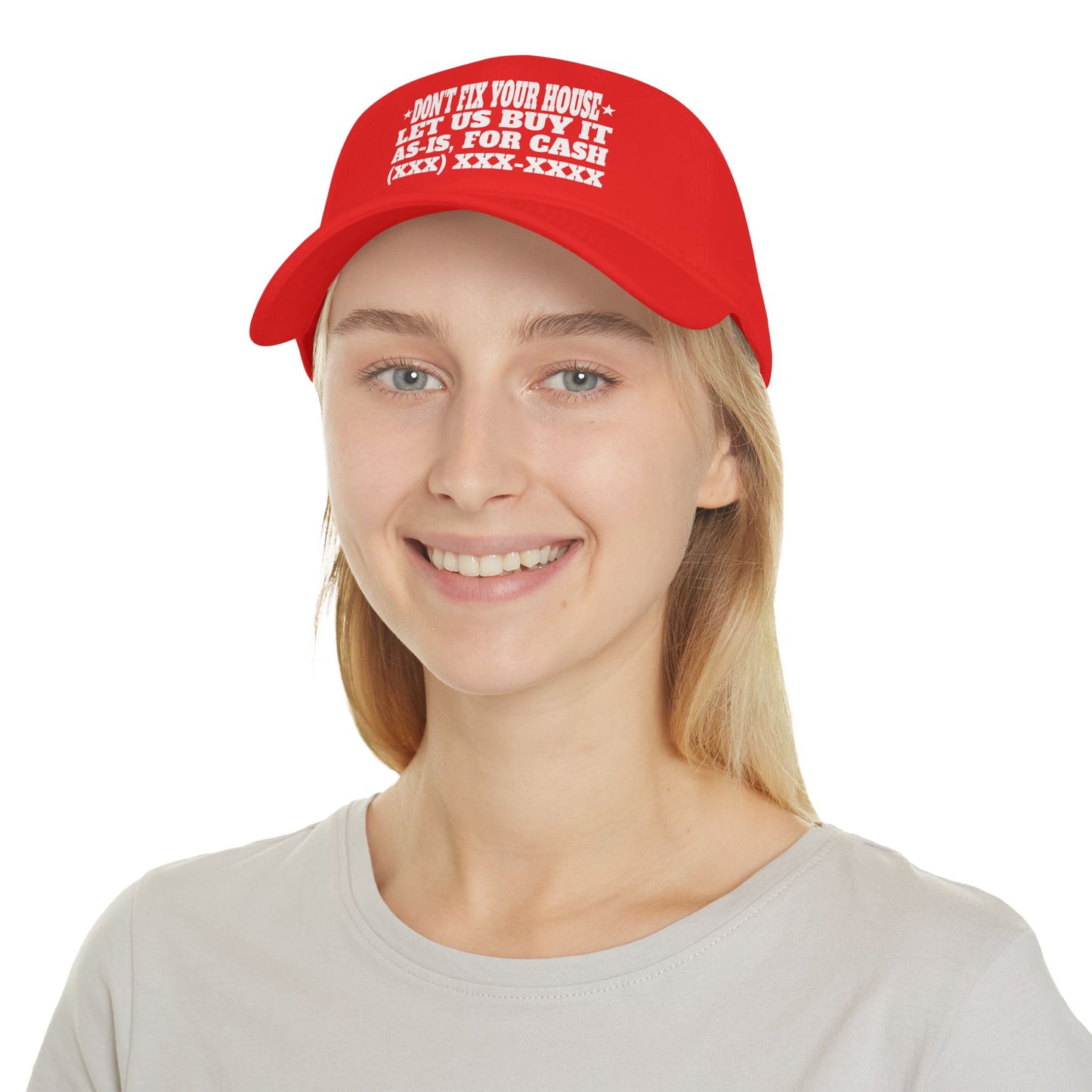 Don't Fix Your House Let Us Buy It As-Is, For Cash Low Profile Baseball Cap