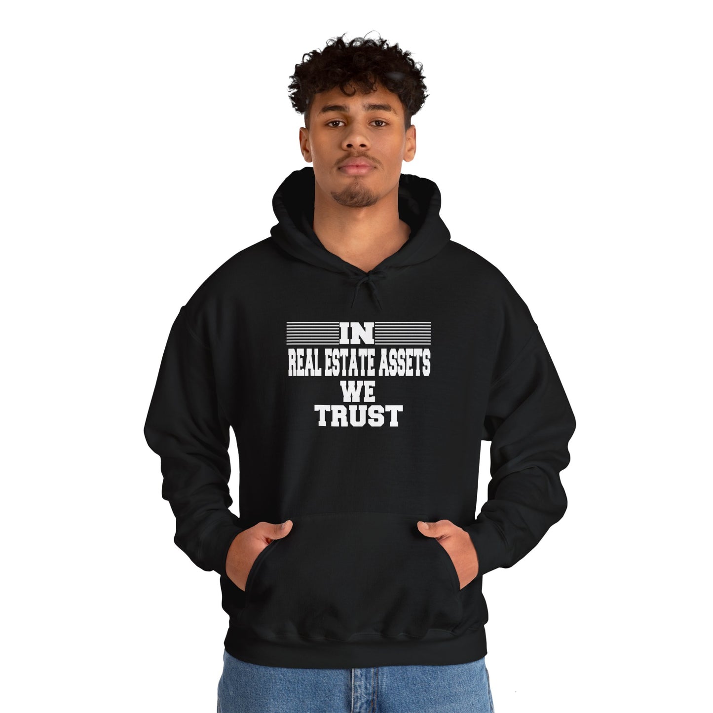 In Real Estate Assets We Trust Unisex Heavy Blend™ Hooded Sweatshirt