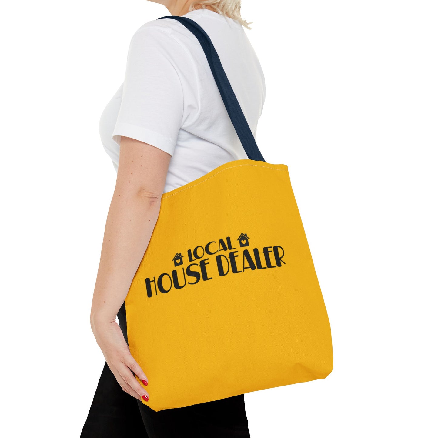 Local House Dealer Real Estate Investor Two-Sided Yellow Tote Bag with Custom Phone Number