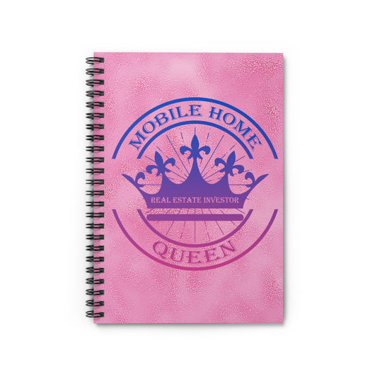 Mobile Home Queen Spiral Notebook - Ruled Line