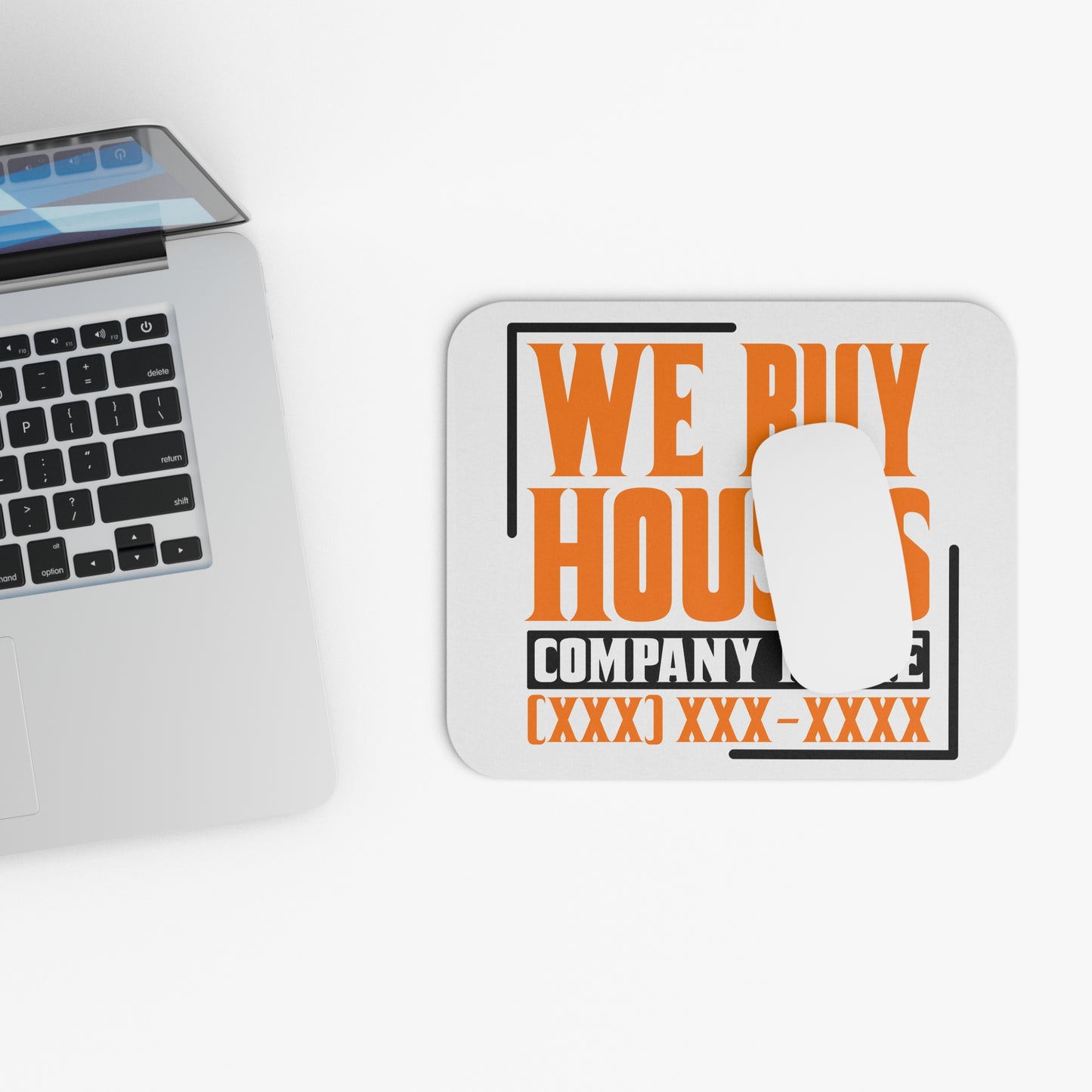 We Buy Houses Real Estate Investor Mouse Pad (Rectangle) Gift for Realtors, Escrow, Contractors Networking