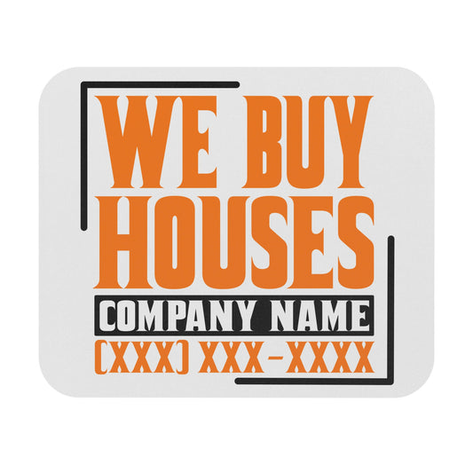 We Buy Houses Real Estate Investor Mouse Pad (Rectangle) Gift for Realtors, Escrow, Contractors Networking