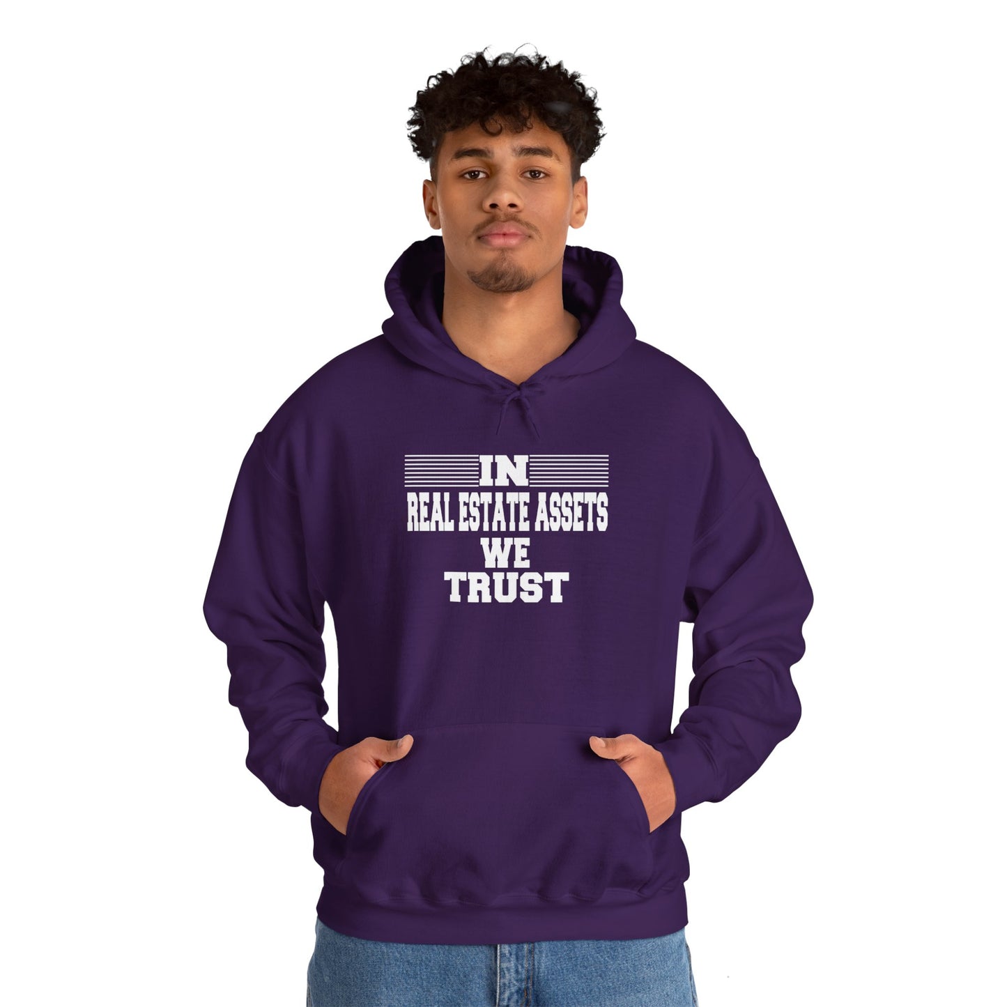 In Real Estate Assets We Trust Unisex Heavy Blend™ Hooded Sweatshirt