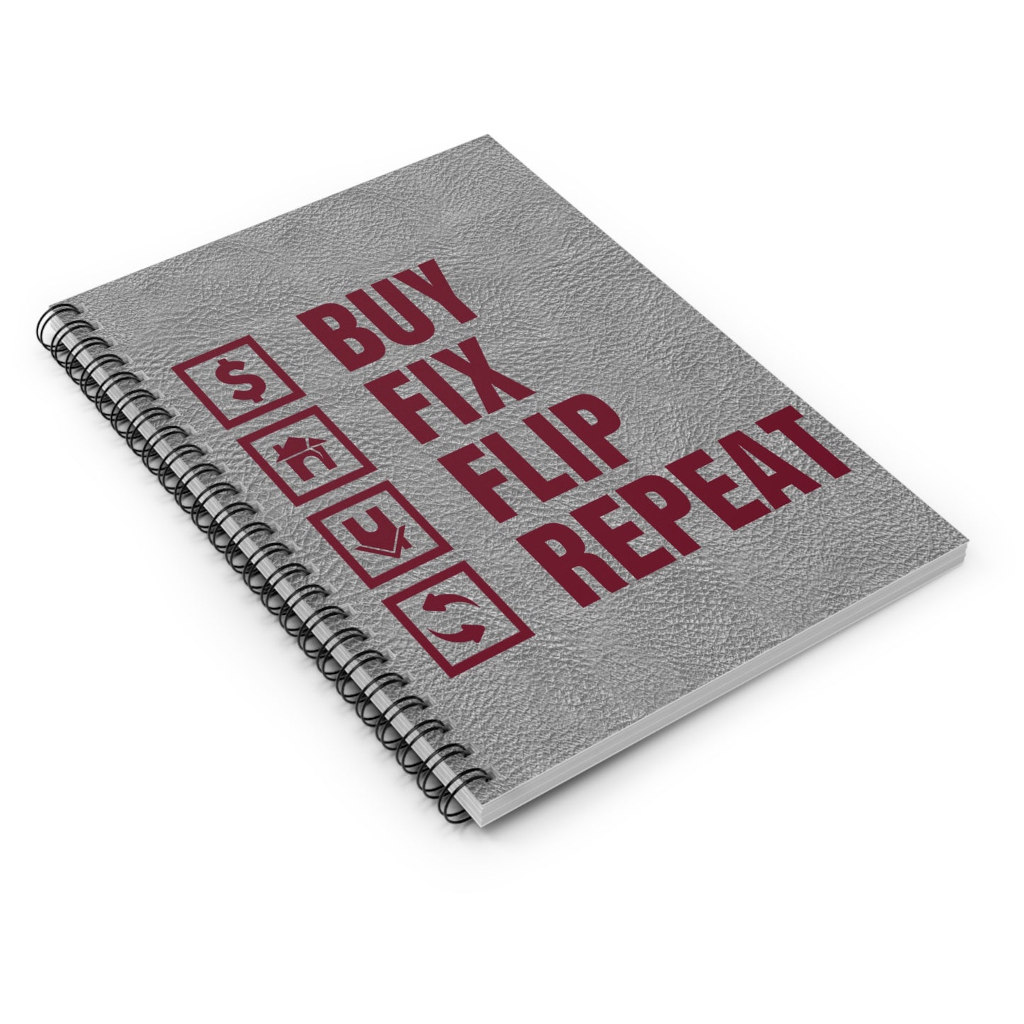 Buy Fix Flip Repeat Spiral Notebook - Ruled Line