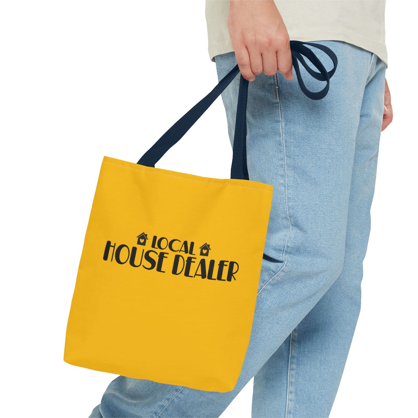 Local House Dealer Real Estate Investor Two-Sided Yellow Tote Bag with Custom Phone Number