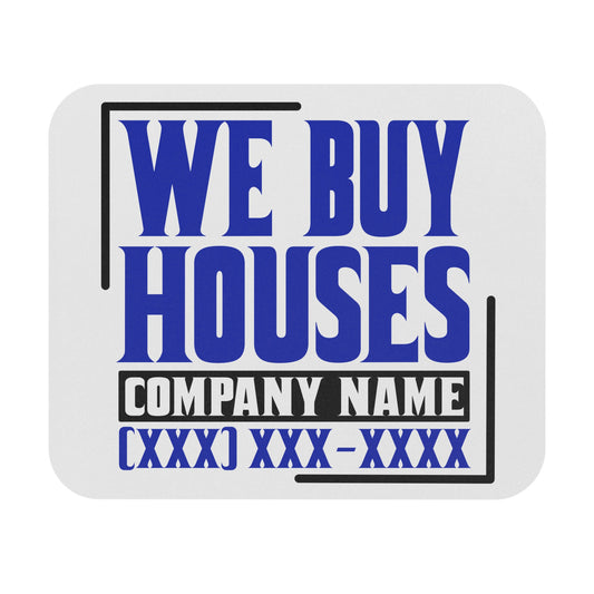 We Buy Houses Real Estate Investor Mouse Pad (Rectangle) Gift for Realtors, Escrow, Contractors Networking