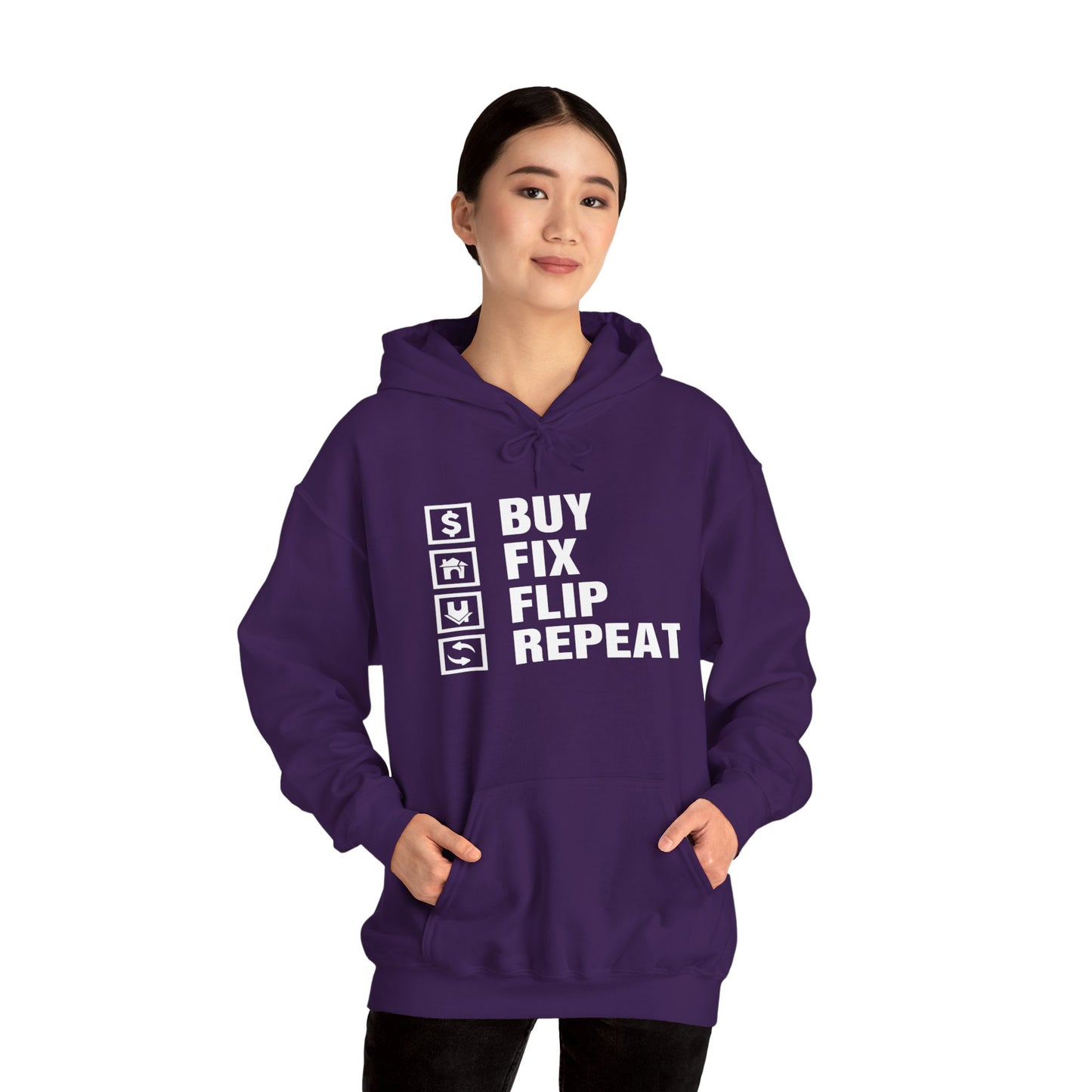 Buy Fix Flip Repeat Unisex Heavy Blend™ Hooded Sweatshirt