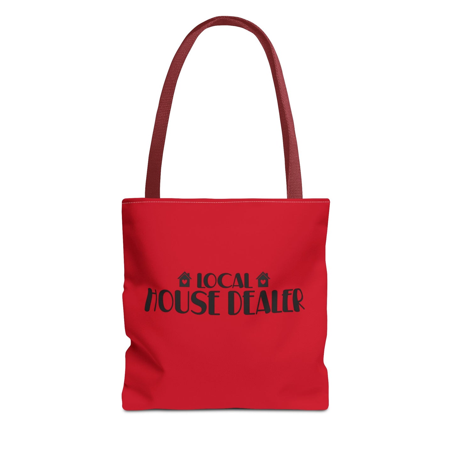 Local House Dealer Real Estate Investor Two-Sided Red Tote Bag with Custom Phone Number