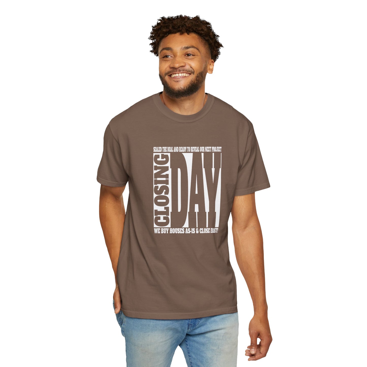 Closing Day Unisex Garment-Dyed T-shirt for Real Estate Investors, House Flippers, Wholesalers and Realtors