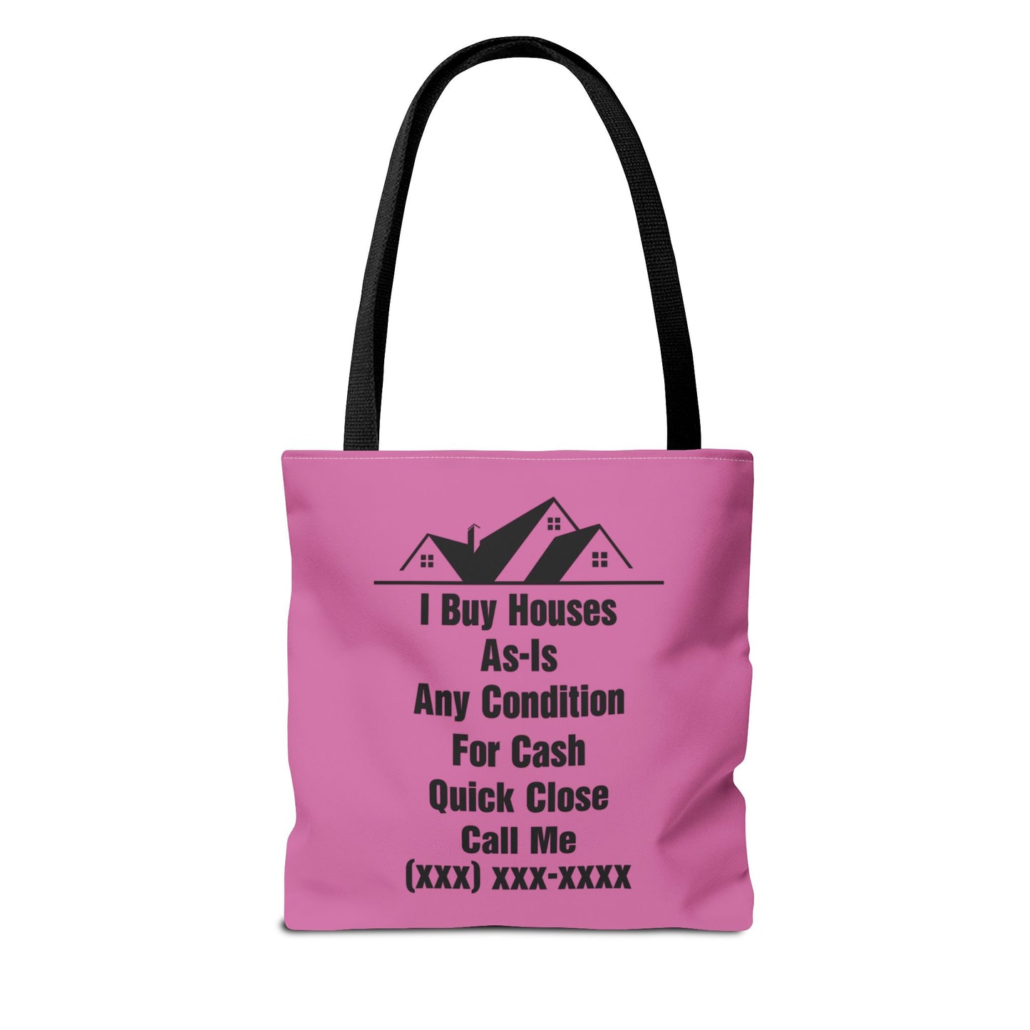 I'm Your Home Girl Real Estate Investor Two-Sided Dark Green Tote Bag with Custom Phone Number