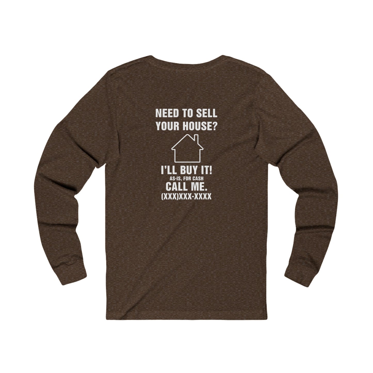 Homeowner Rescue Help in Your Time of Need Unisex Jersey Long Sleeve Tee for Real Estate Investors