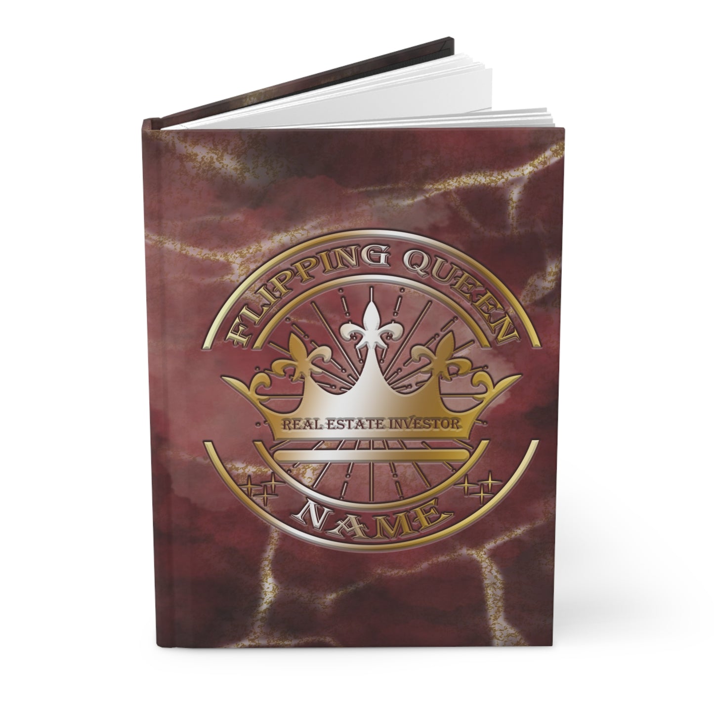 Flipping Queen Personalized Real Estate Investor Hardcover Journal Matte