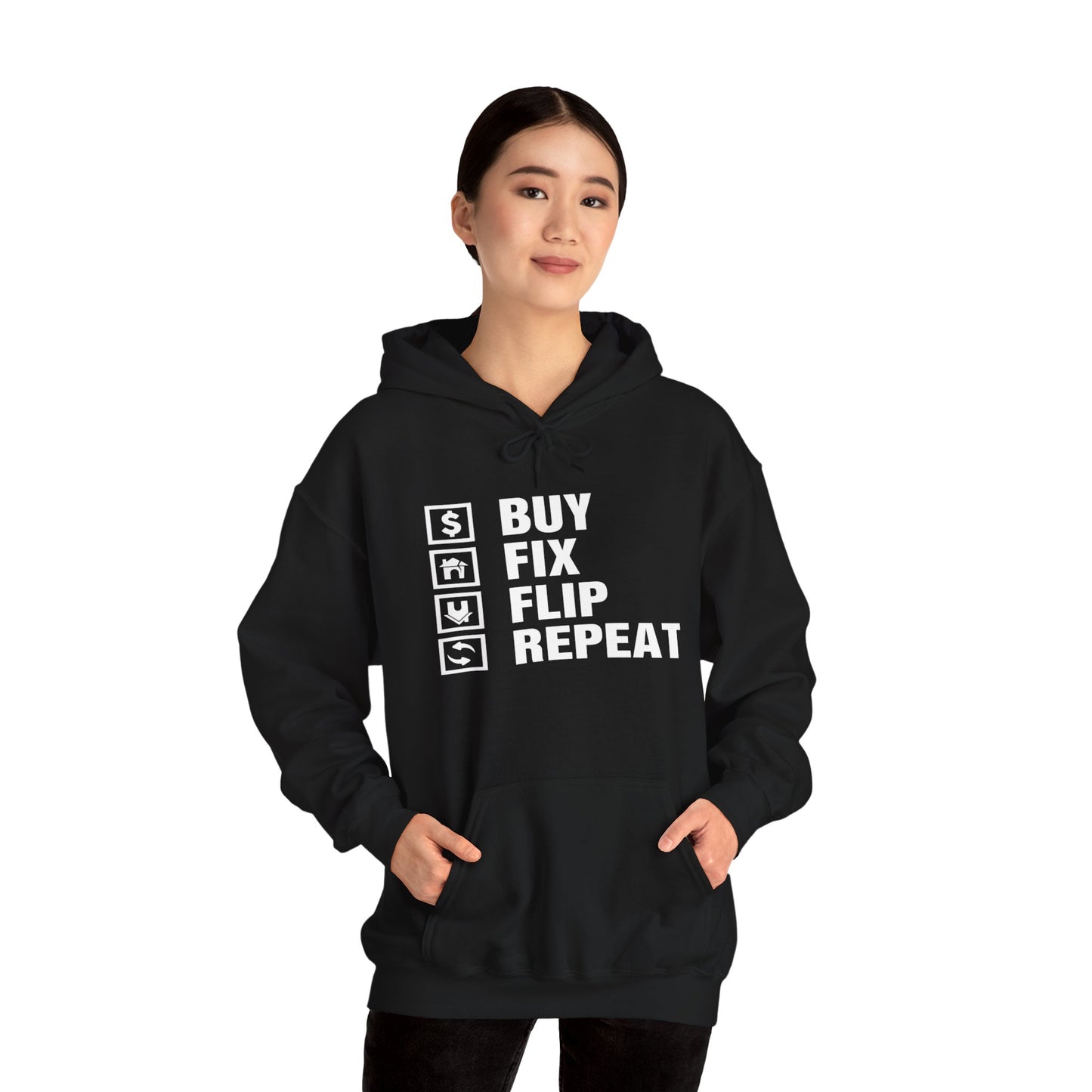 Buy Fix Flip Repeat Unisex Heavy Blend™ Hooded Sweatshirt