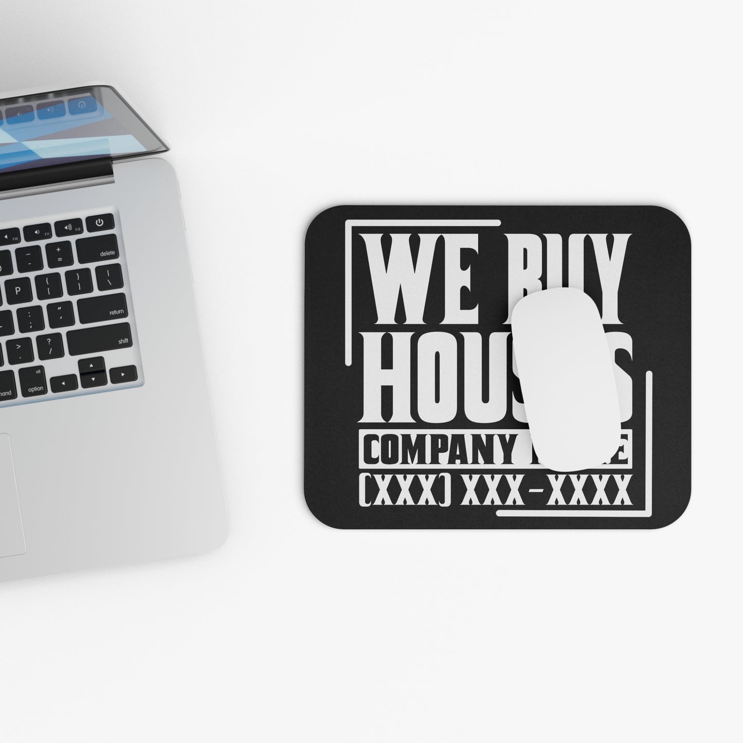 We Buy Houses Real Estate Investor Mouse Pad (Rectangle) Gift for Realtors, Escrow, Contractors Networking