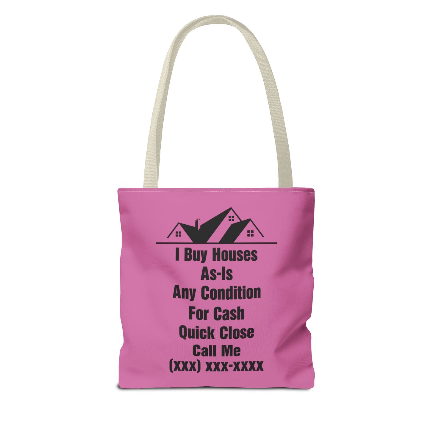 I'm Your Home Girl Real Estate Investor Two-Sided Dark Green Tote Bag with Custom Phone Number