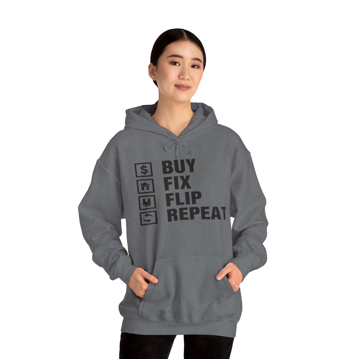 Buy Fix Flip Repeat Unisex Heavy Blend™ Hooded Sweatshirt