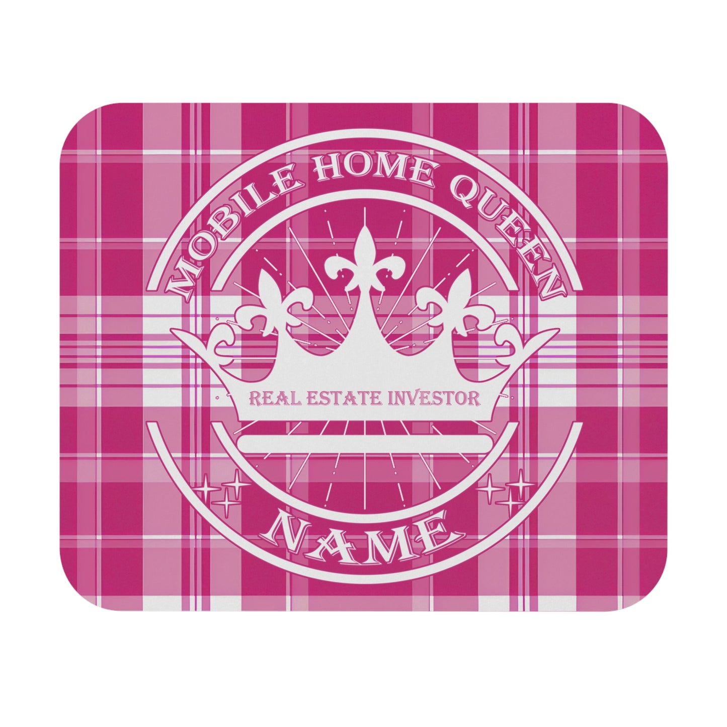 Mobile Home Flipping Queen Personalized Mouse Pad (Rectangle) for Real Estate Investors and House Flippers