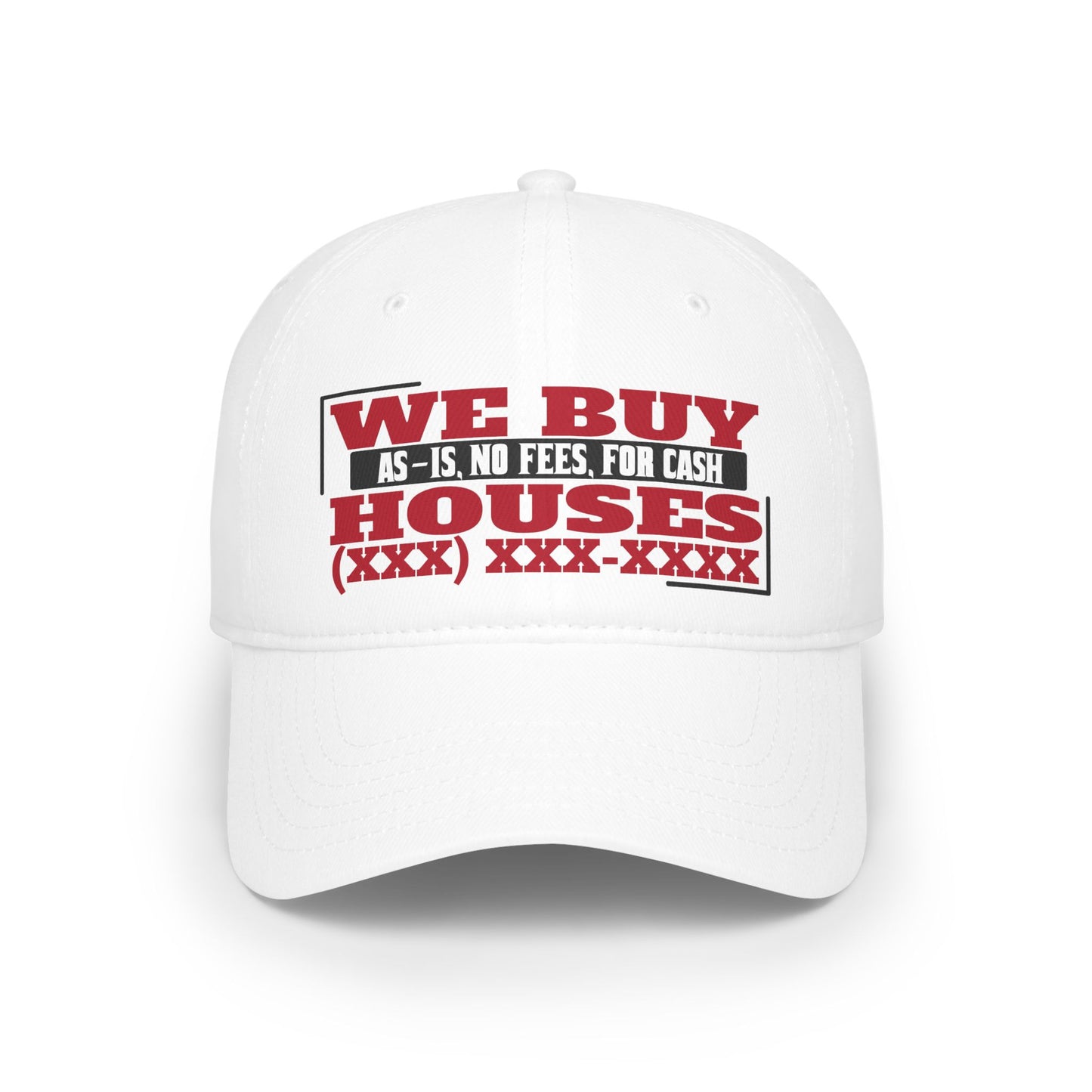 We Buy Houses Real Etate Investor Low Profile Baseball Cap