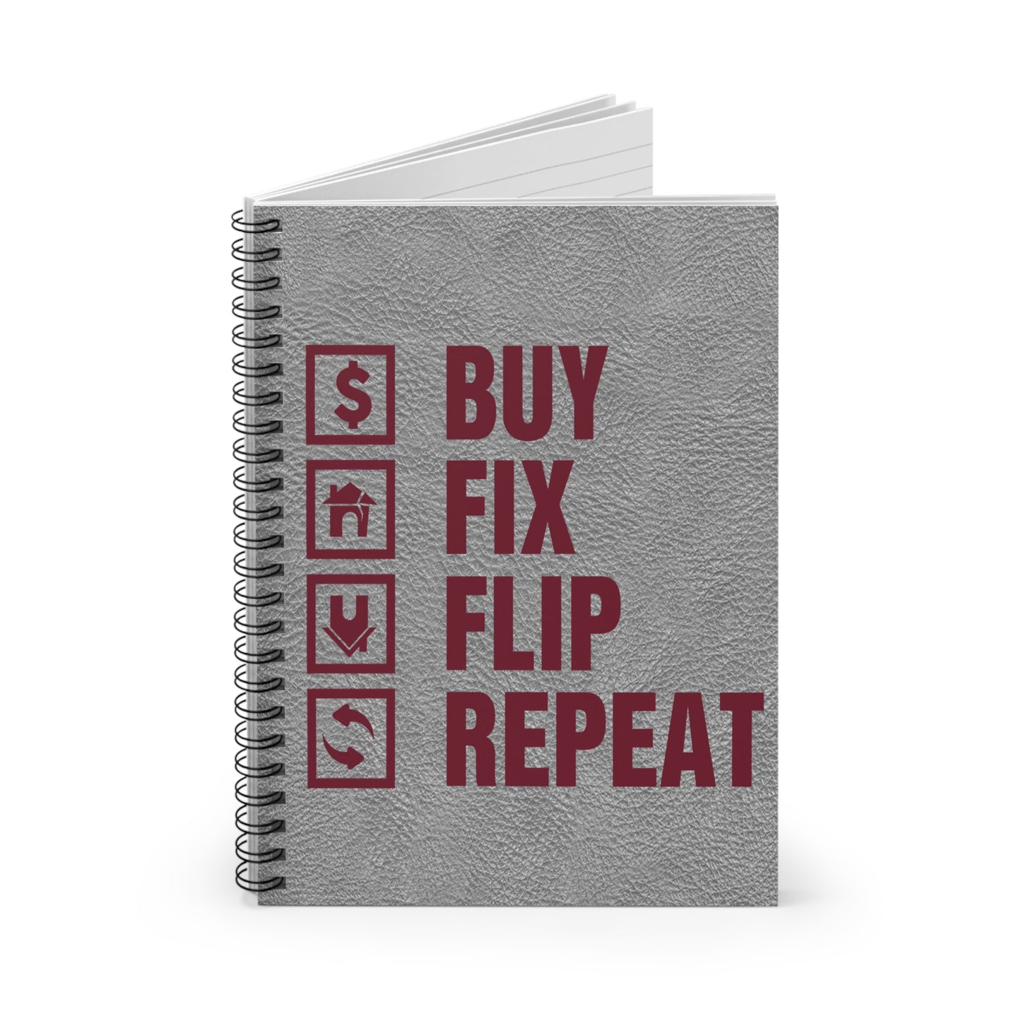 Buy Fix Flip Repeat Spiral Notebook - Ruled Line