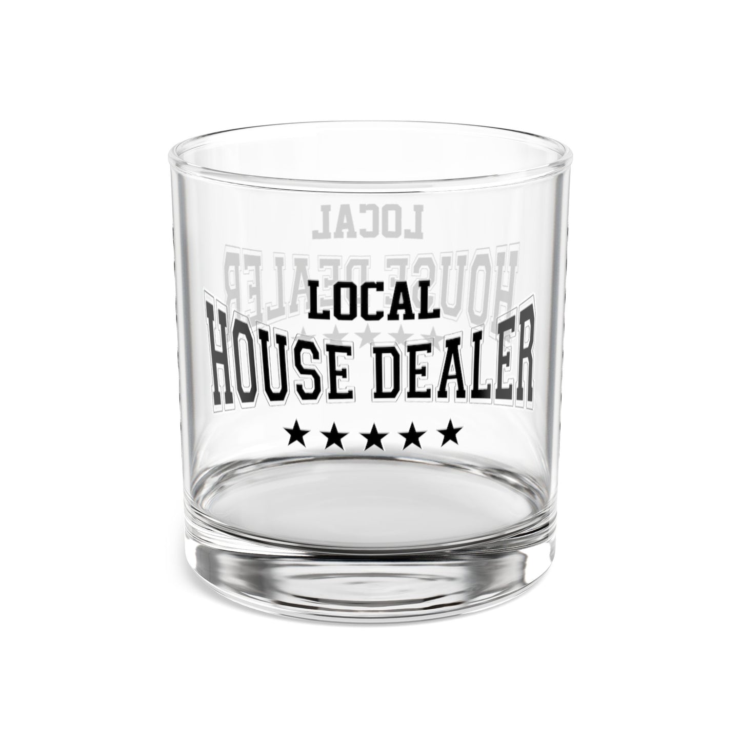 Local House Dealer Real Estate Investor Celebration Rocks Glass, 10oz