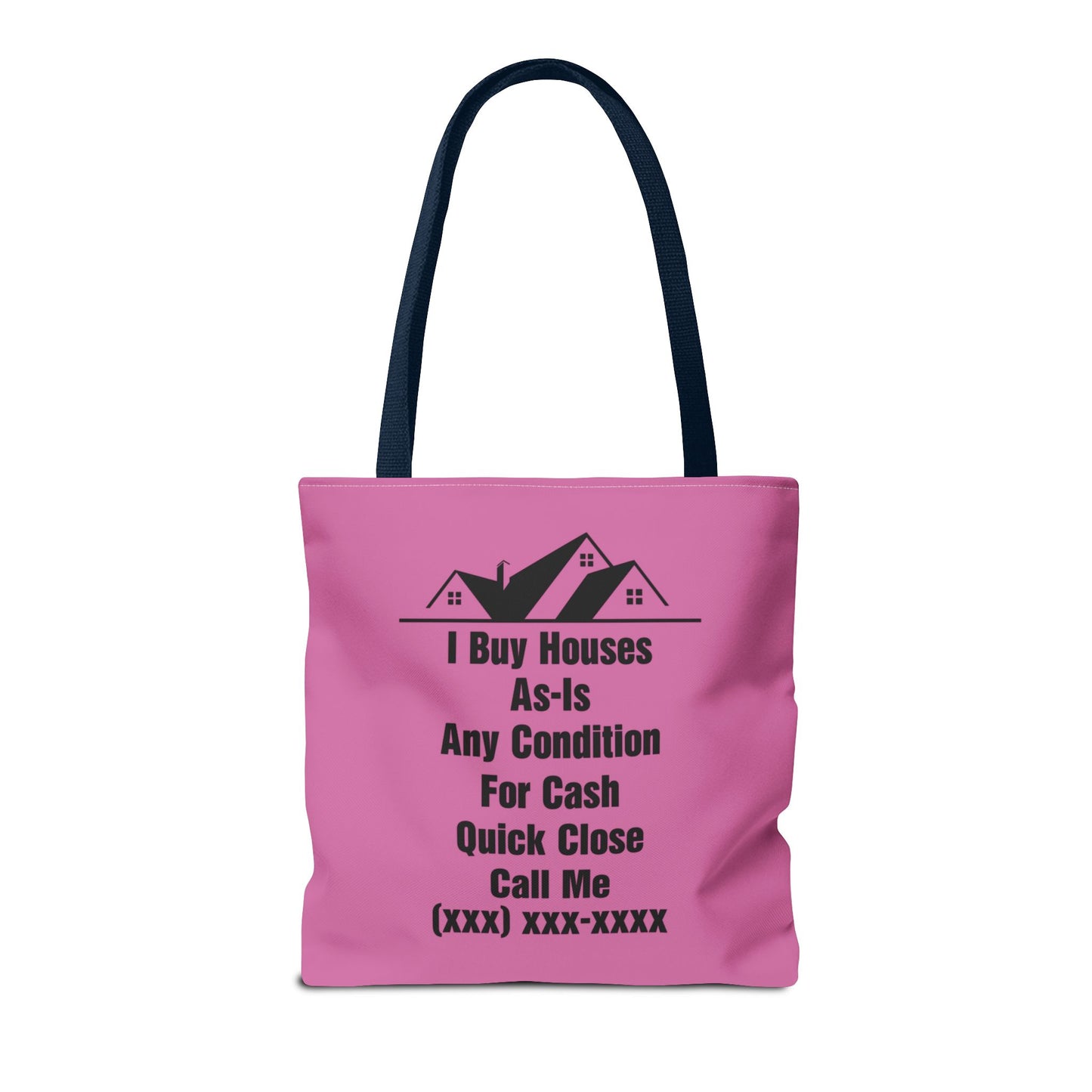 I'm Your Home Girl Real Estate Investor Two-Sided Dark Green Tote Bag with Custom Phone Number