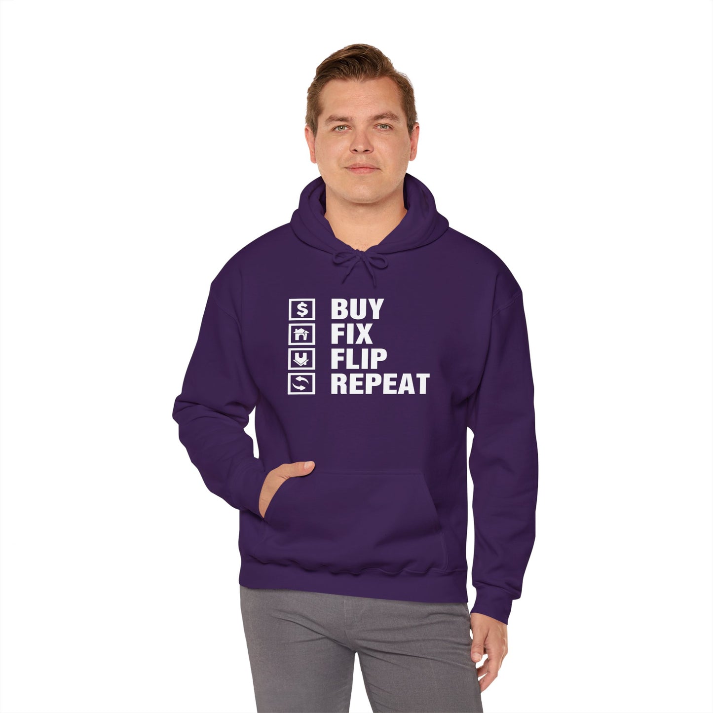 Buy Fix Flip Repeat Unisex Heavy Blend™ Hooded Sweatshirt