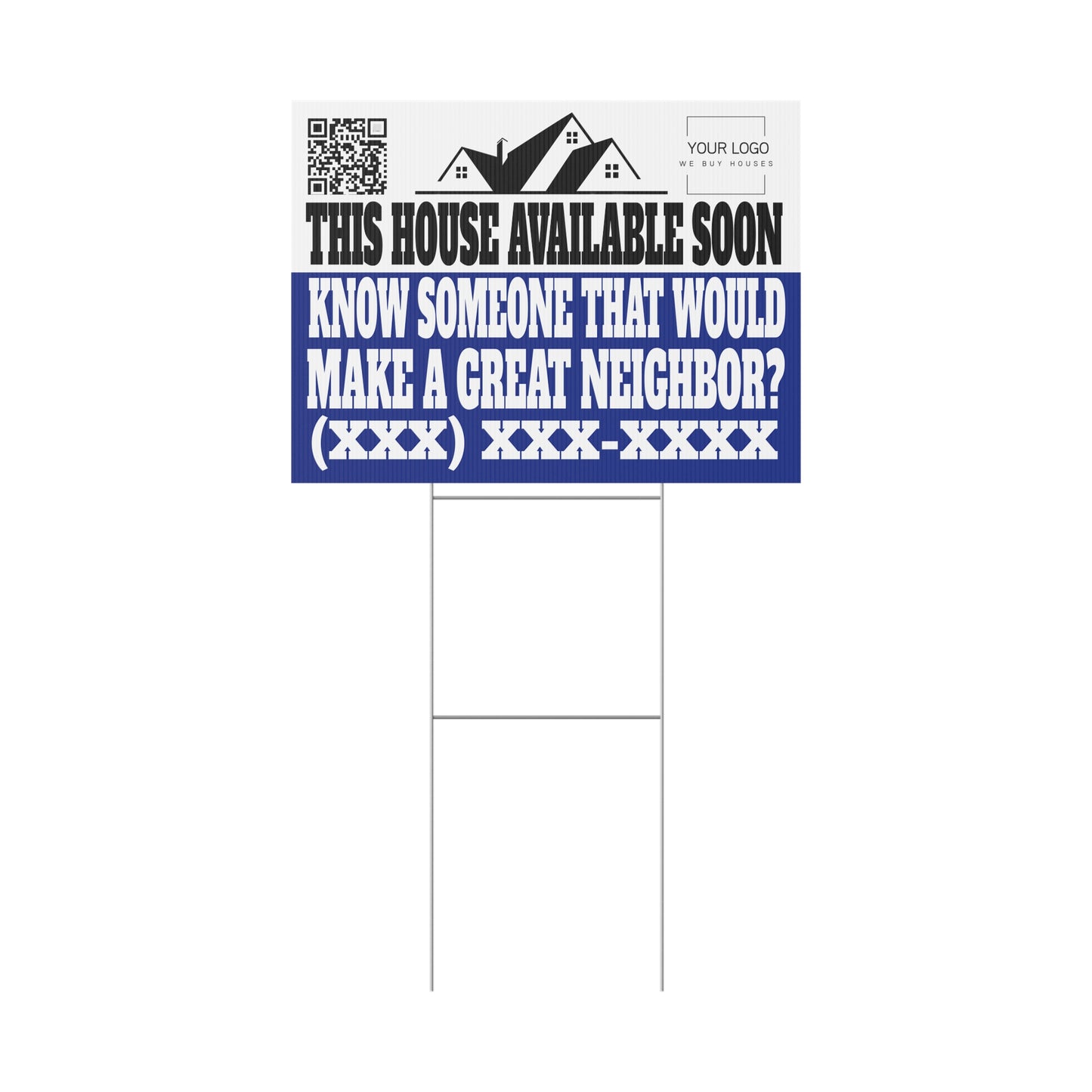 This House Available Soon 24" x 18" Plastic Yard Sign - Flippers, Wholesalers, Real Estate Investors