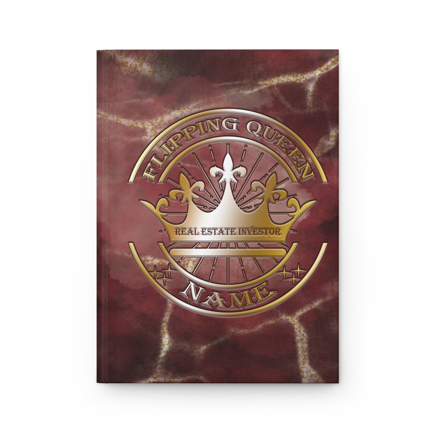 Flipping Queen Personalized Real Estate Investor Hardcover Journal Matte