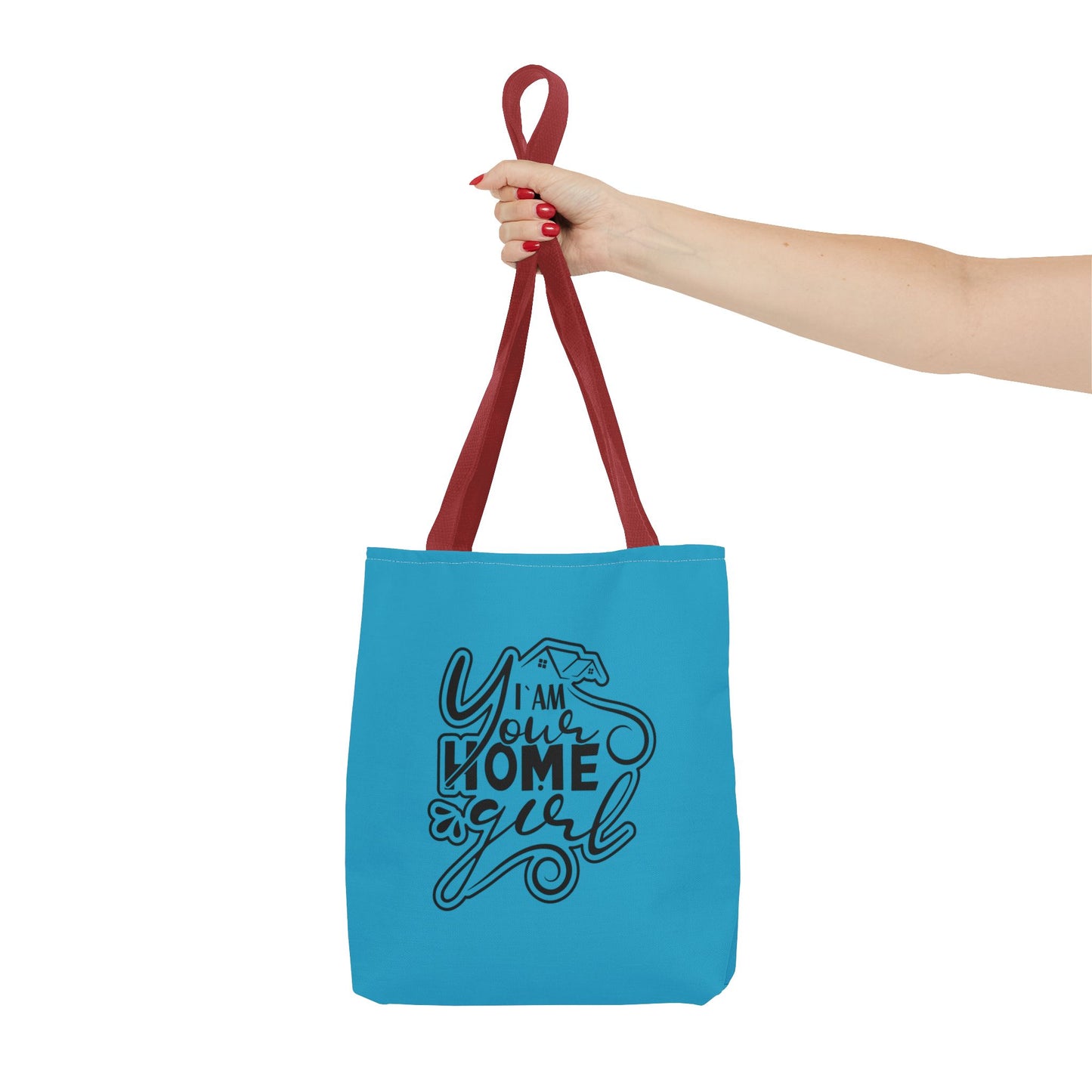 I'm Your Home Girl Real Estate Investor Two-Sided Aquamarine Blue Tote Bag with Custom Phone Number