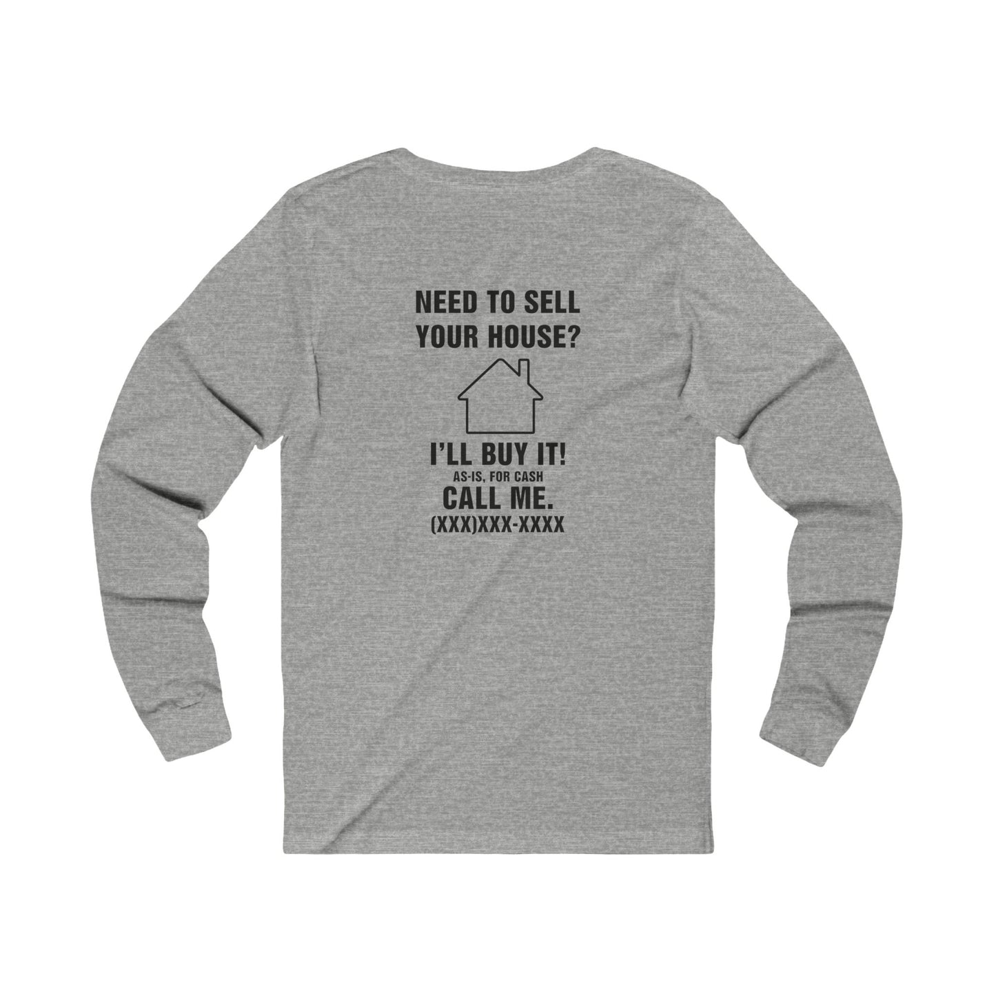 Homeowner Rescue Help in Your Time of Need Unisex Jersey Long Sleeve Tee for Real Estate Investors