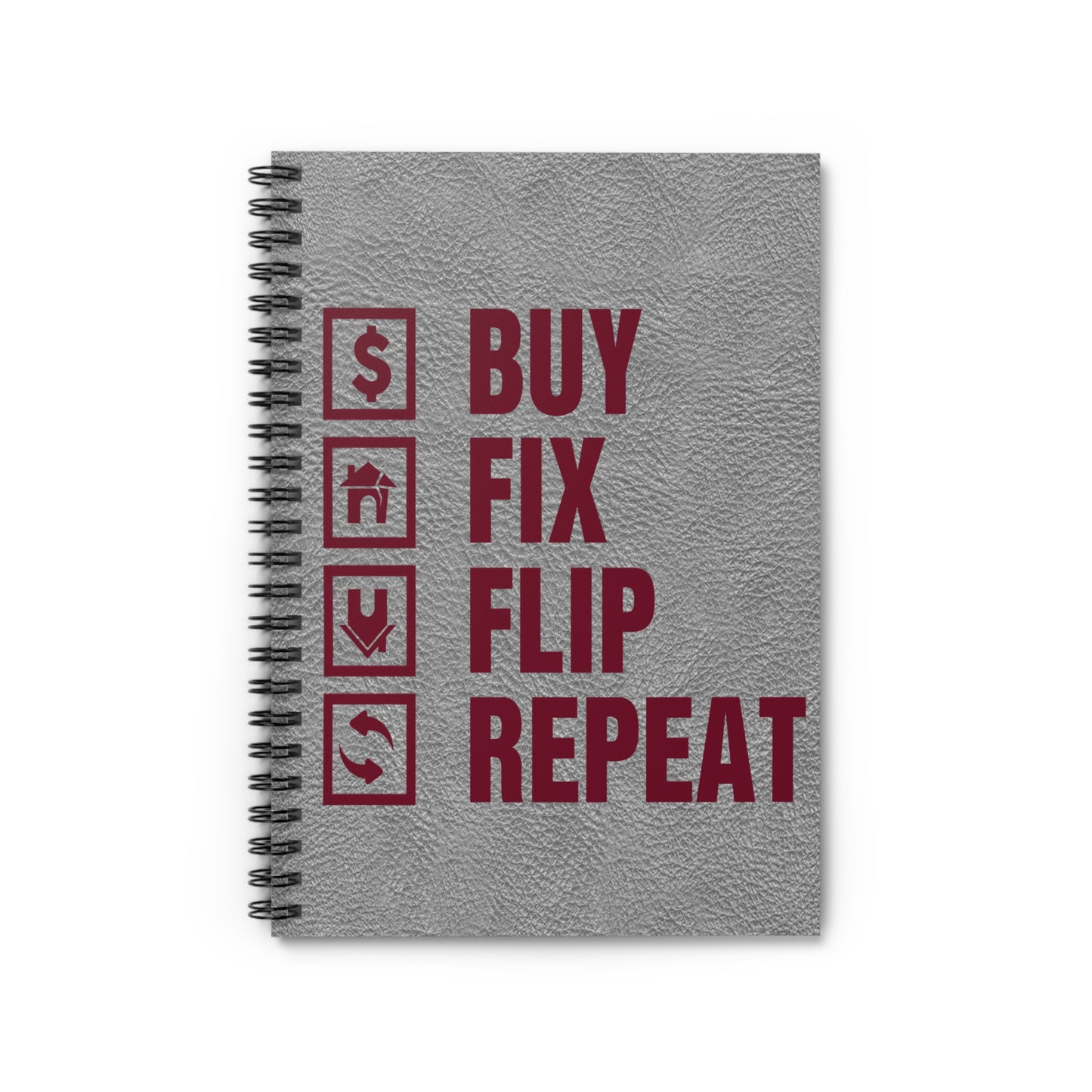 Buy Fix Flip Repeat Spiral Notebook - Ruled Line