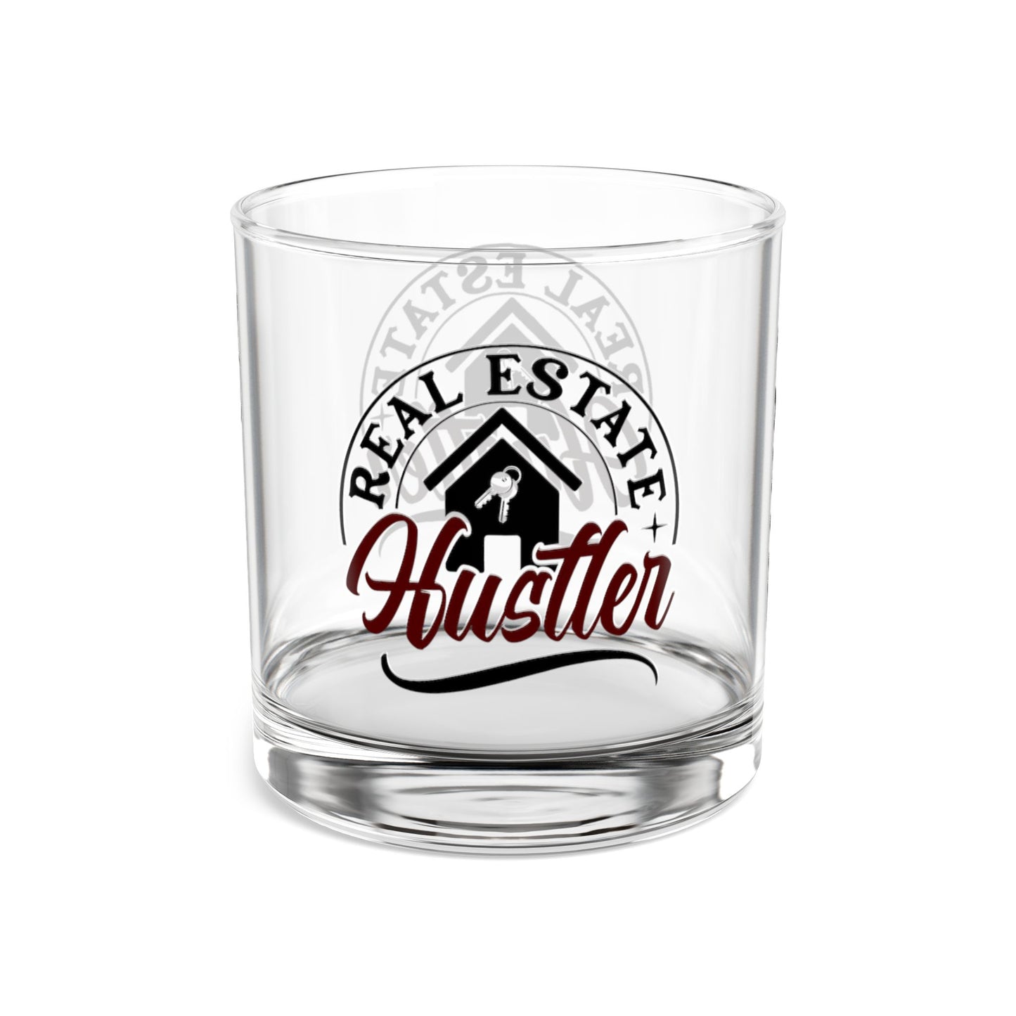 Real Estate Hustler Celebration Rocks Glass, 10oz