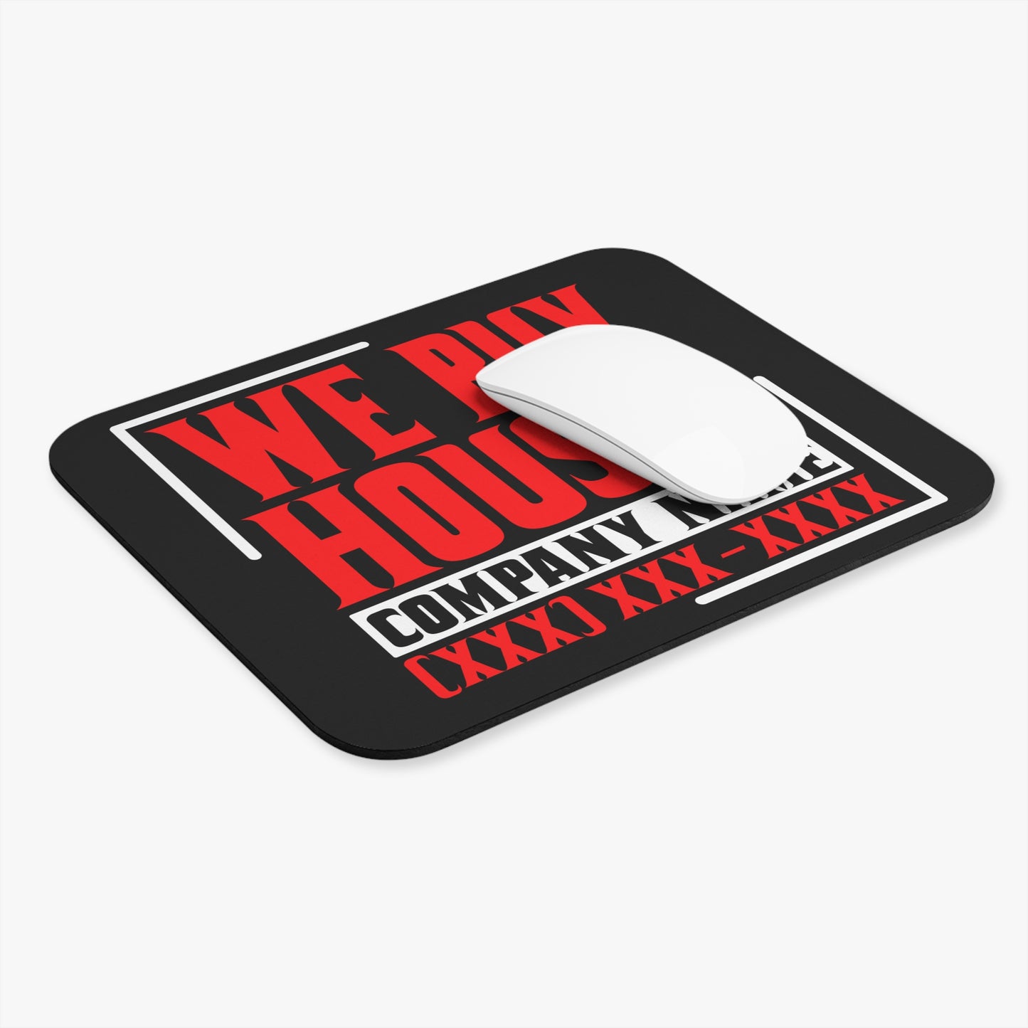 We Buy Houses Real Estate Investor Mouse Pad (Rectangle) Gift for Realtors, Escrow, Contractors Networking