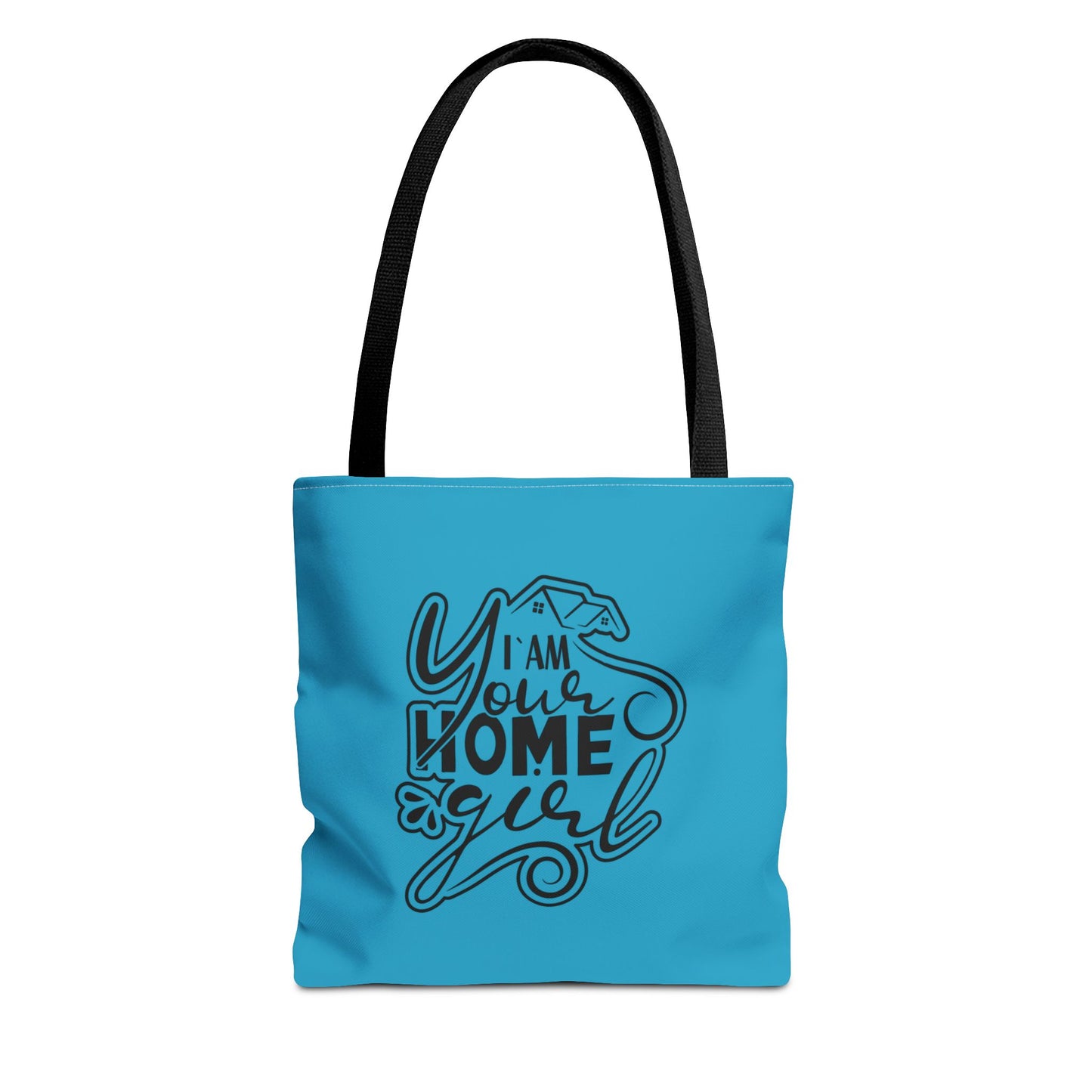 I'm Your Home Girl Real Estate Investor Two-Sided Aquamarine Blue Tote Bag with Custom Phone Number