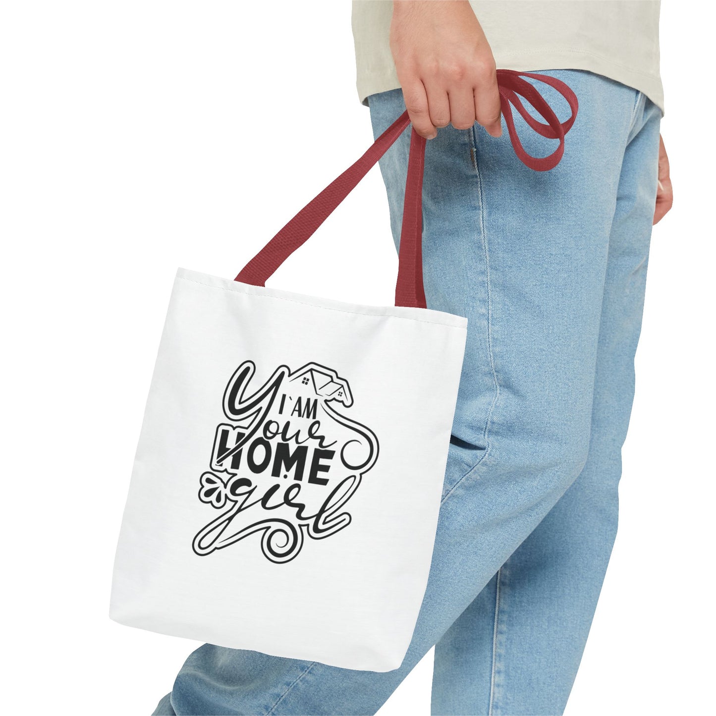 I'm Your Home Girl Real Estate Investor Two-Sided White Tote Bag with Custom Phone Number