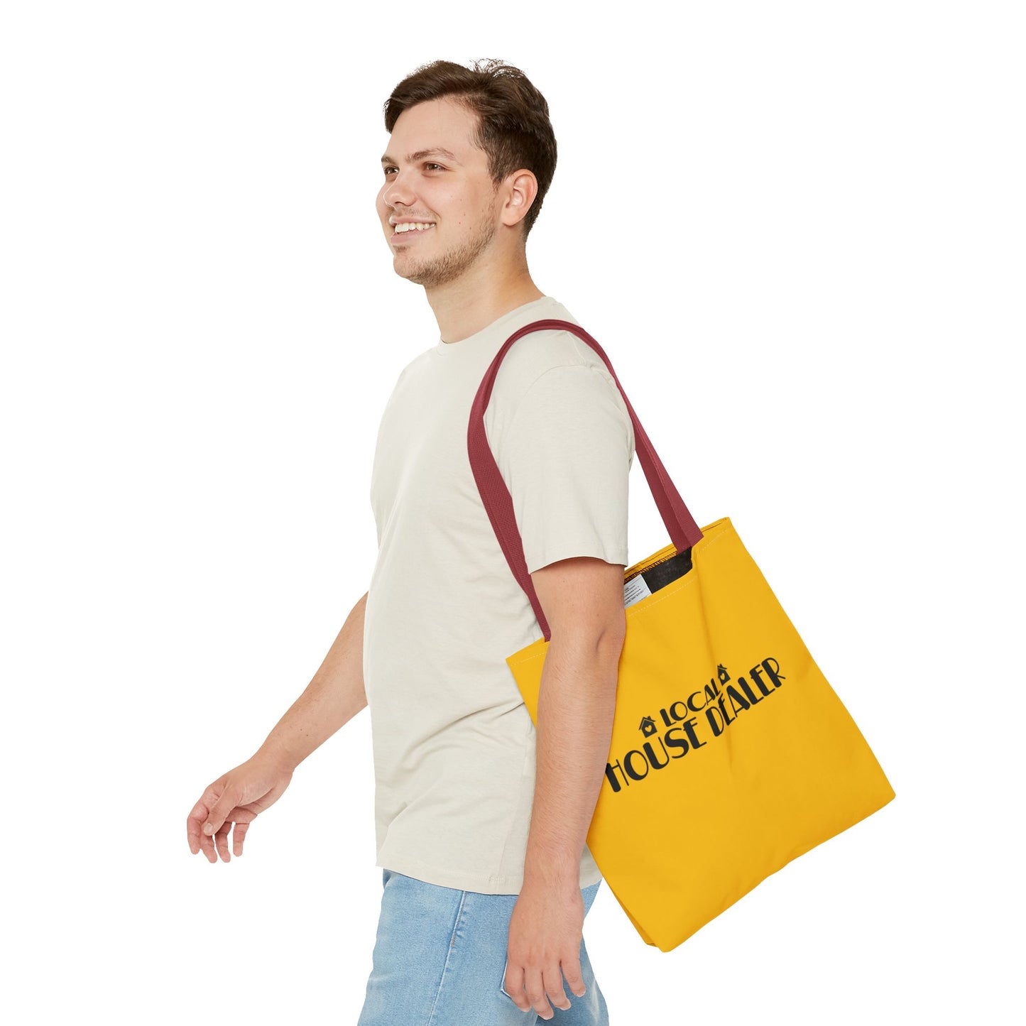 Local House Dealer Real Estate Investor Two-Sided Yellow Tote Bag with Custom Phone Number