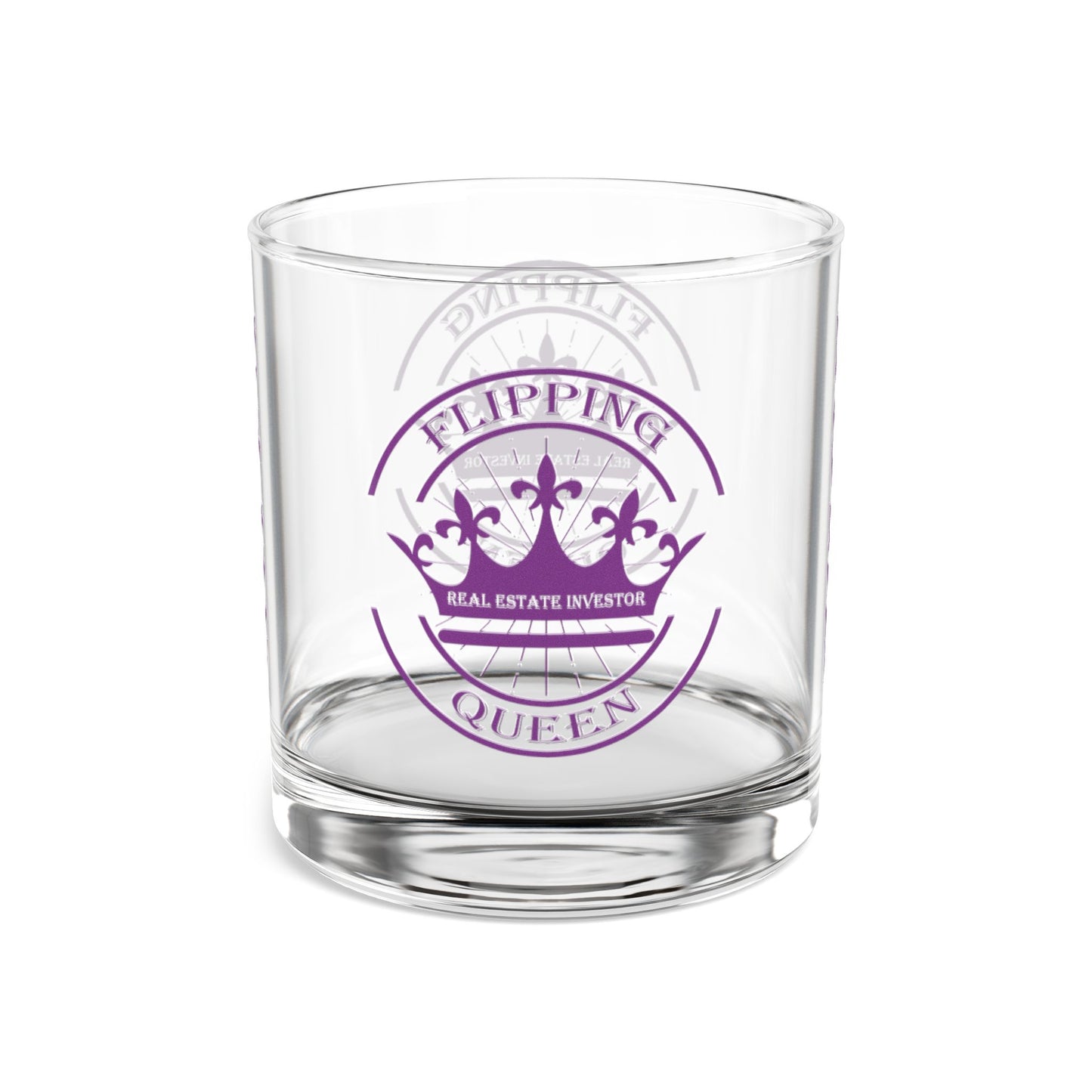 Flipping Queen Real Estate Investor Celebration Rocks Glass, 10oz