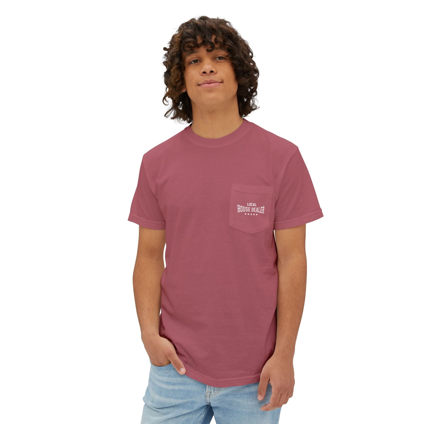 Five Star Local House Dealer Unisex Garment-Dyed Pocket T-Shirt