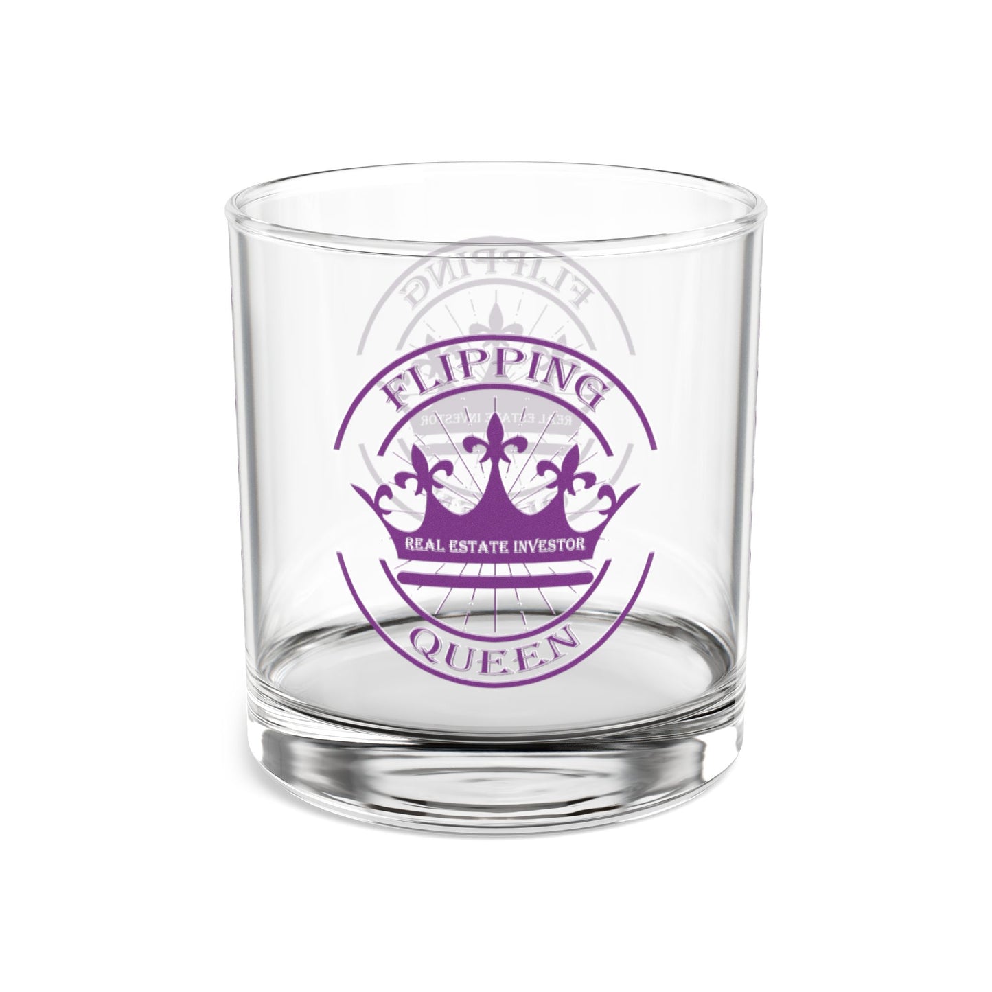 Flipping Queen Real Estate Investor Celebration Rocks Glass, 10oz