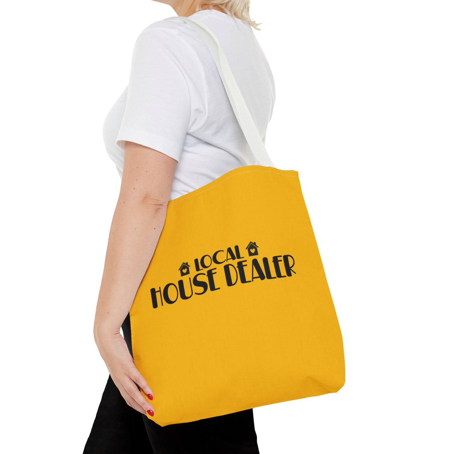 Local House Dealer Real Estate Investor Two-Sided Yellow Tote Bag with Custom Phone Number